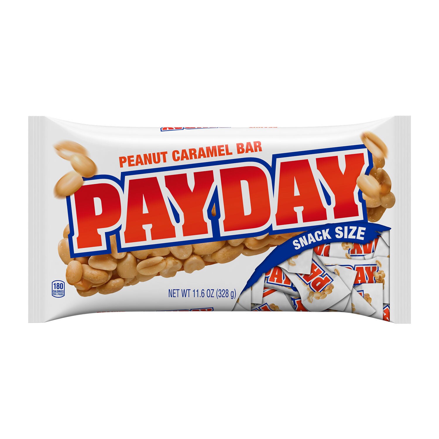 PayDay, Peanut Caramel Snack Size Candy Bars, 11.6 oz