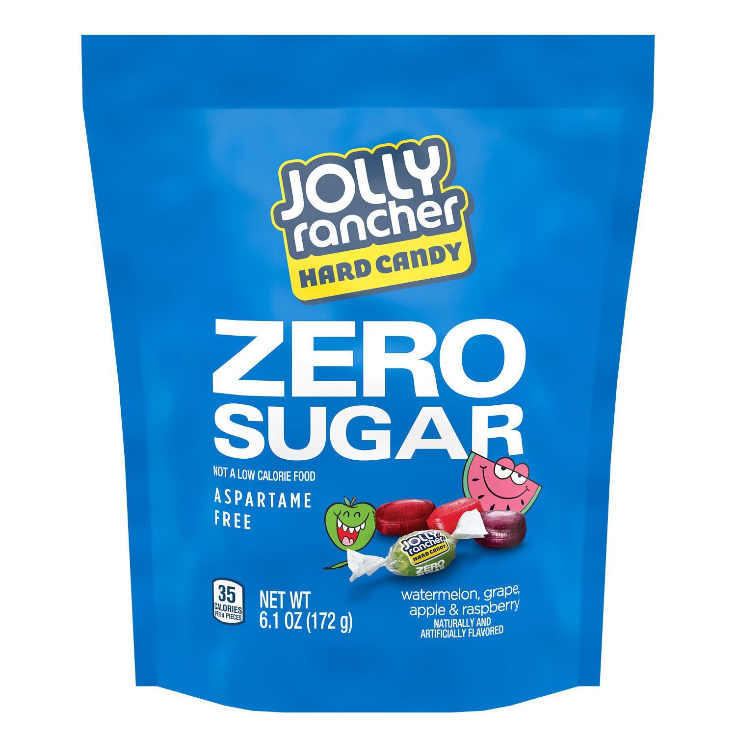 Jolly Rancher Zero Sugar Assorted Fruit Flavored Hard Candy, 6.1 oz