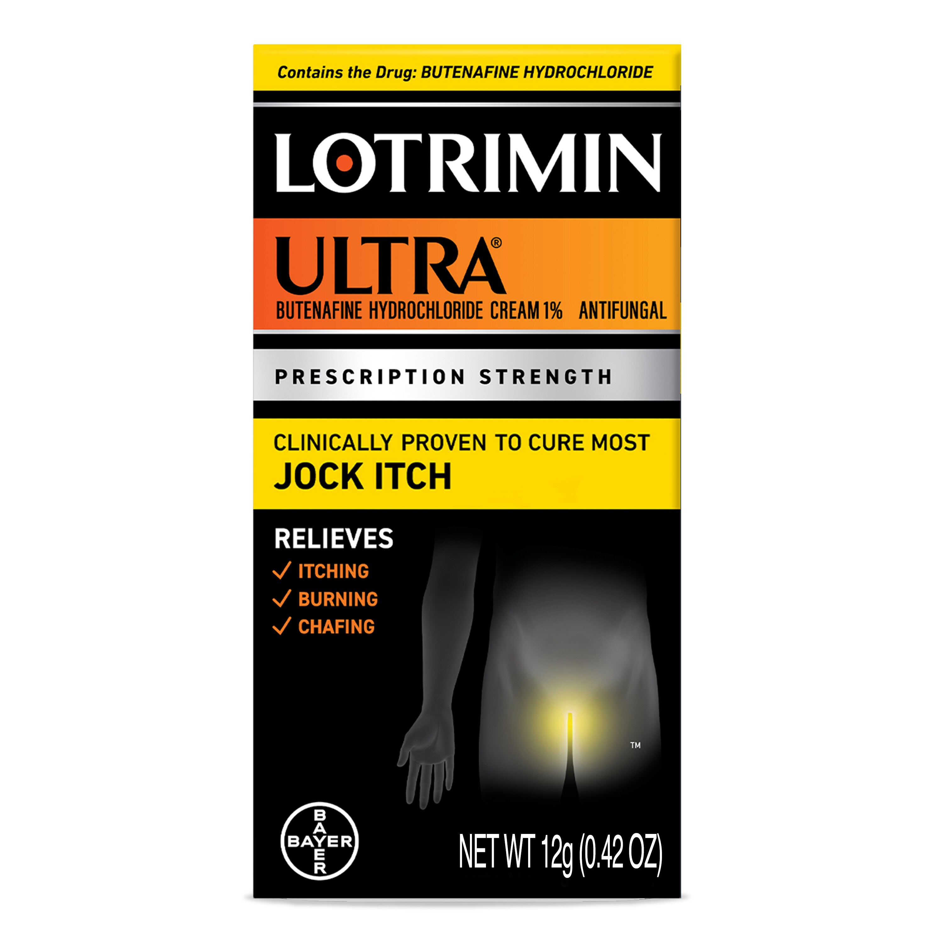 Lotrimin Ultra Extra Strength Jock Itch Treatment Cream, 0.42 OZ