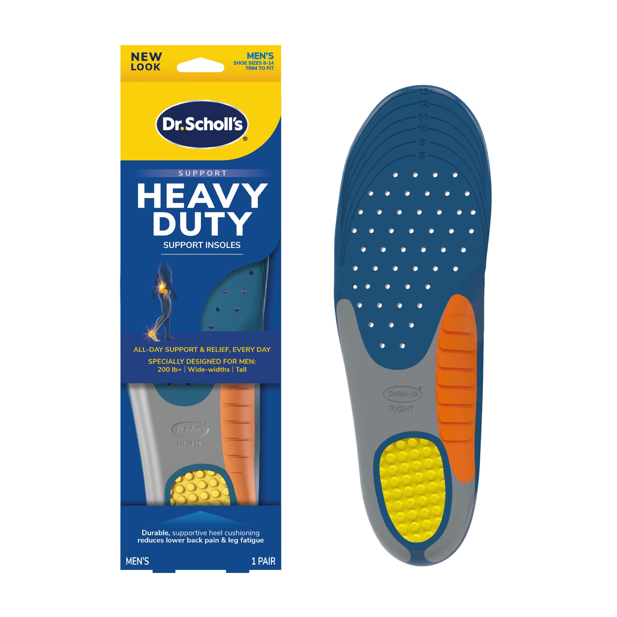 Dr. Scholl's Men's Heavy Duty Pain Relief Orthotics, Size 8-14