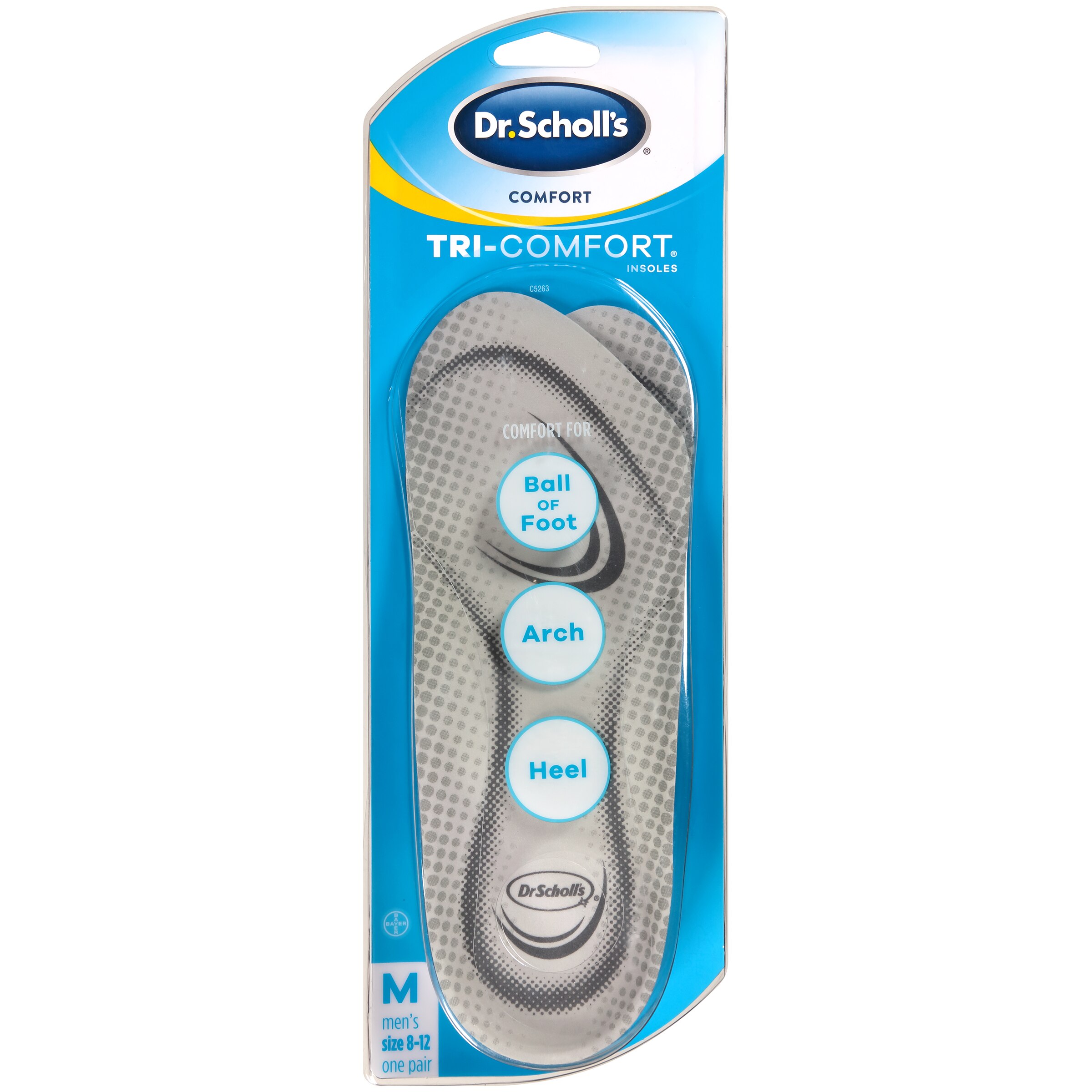 Dr. Scholl's Men's Tri-Comfort Insoles, Size 8-12