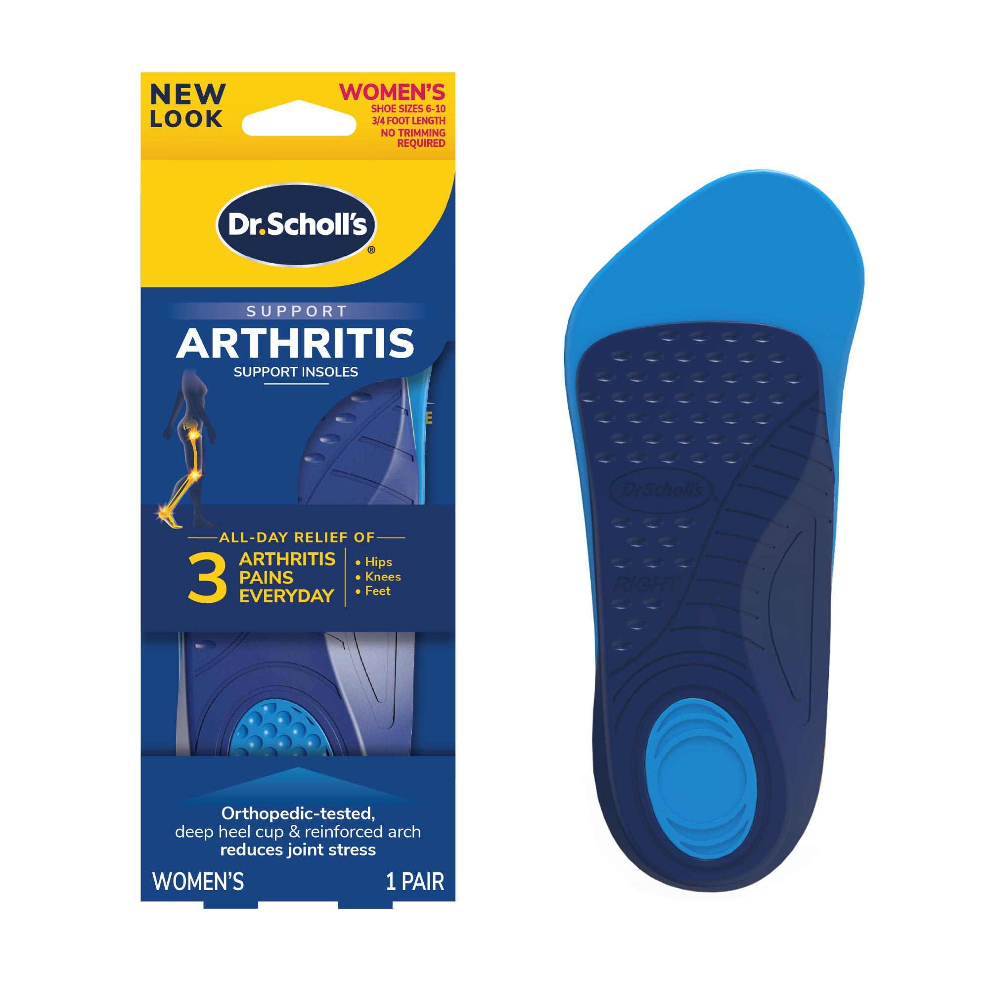 Dr. Scholl's Women's Arthritis Pain Relief Orthotics, Size 6-10