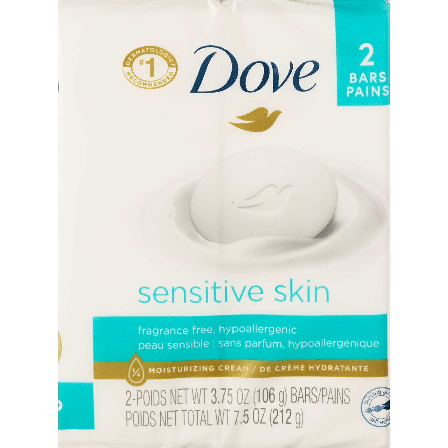 Dove Sensitive Skin Beauty Bar, 4 OZ