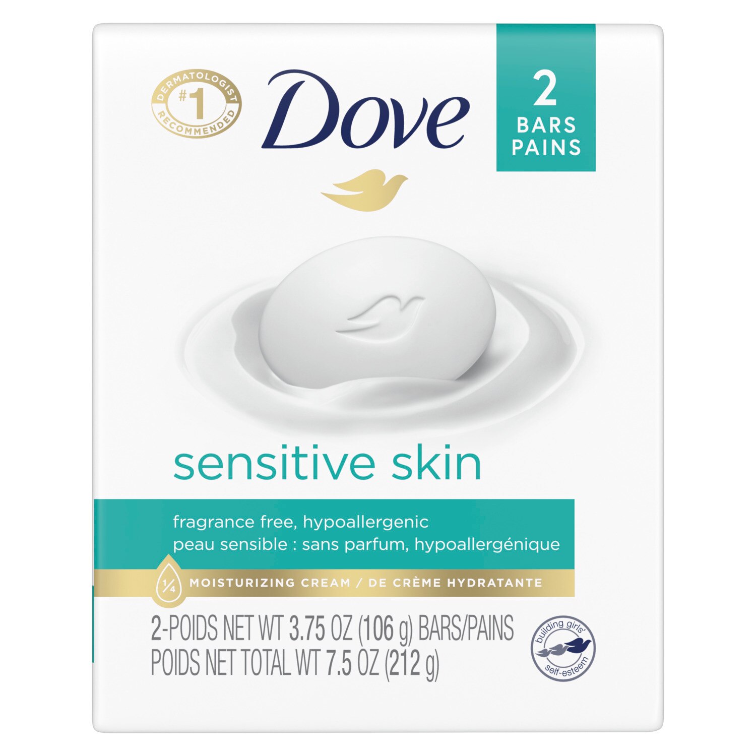 Dove Sensitive Skin Beauty Bar, 4 OZ