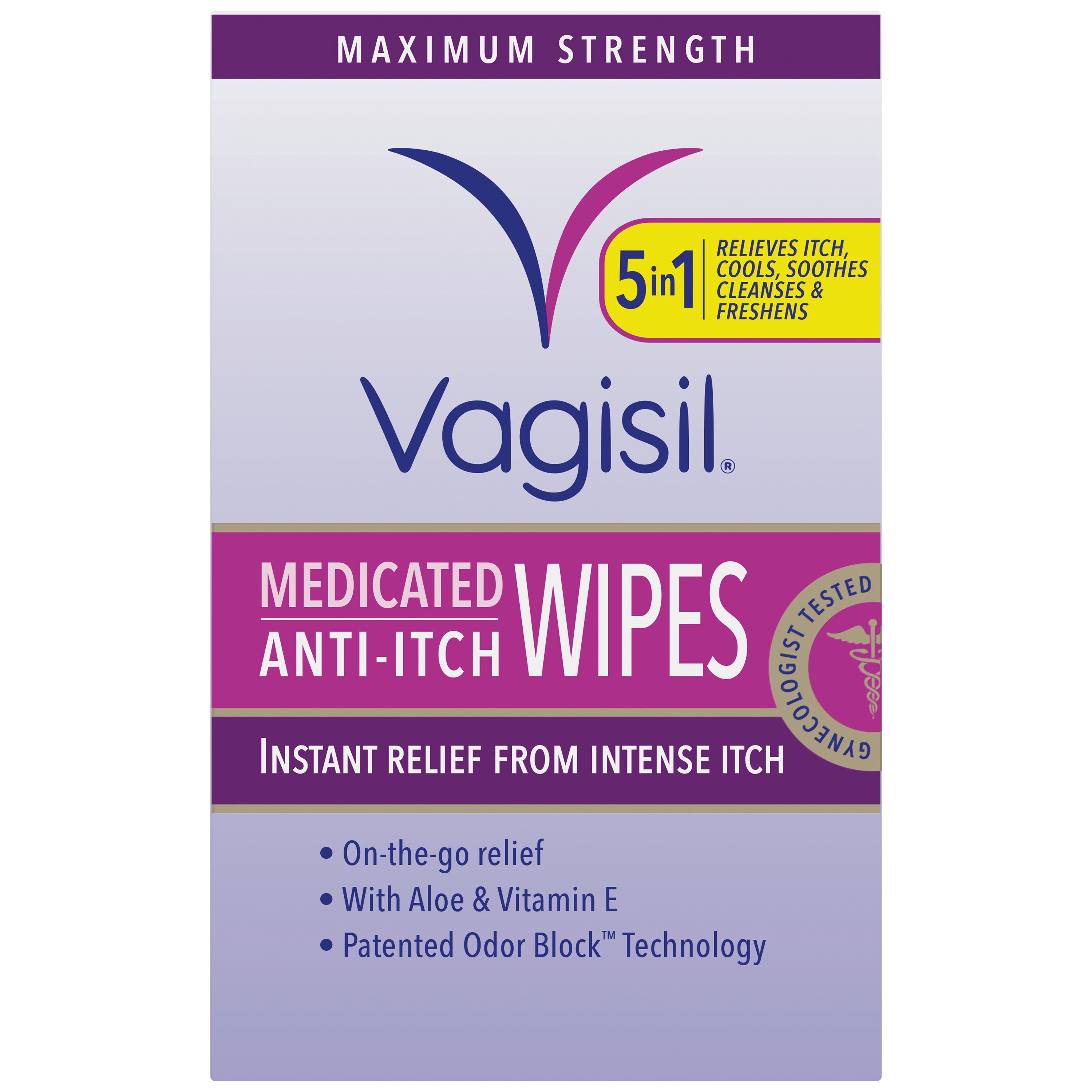 Vagisil Anti-Itch Medicated Wipes, Maximum Strength