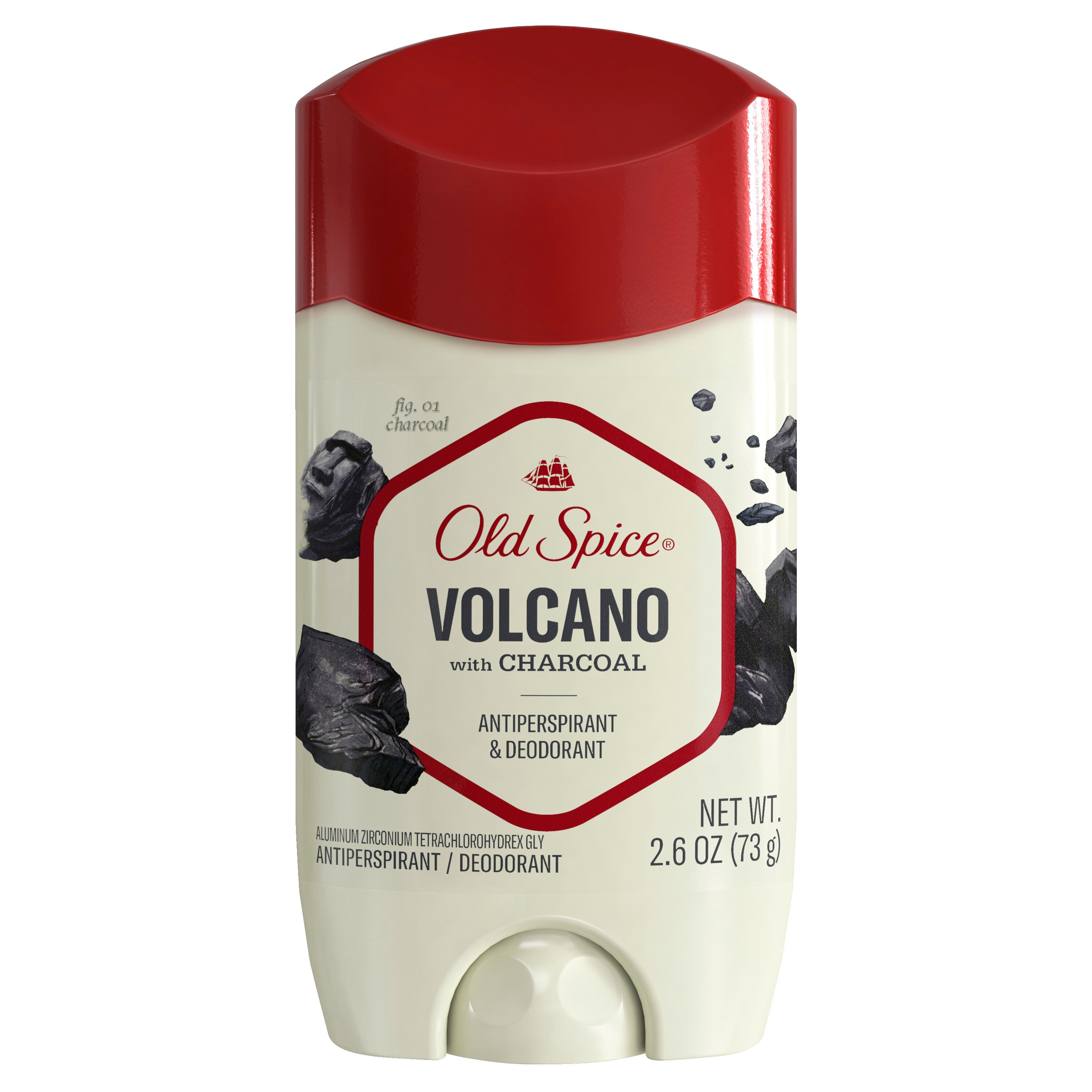 Old Spice Antiperspirant & Deodorant Stick, Volcano + Charcoal, 2.6 OZ