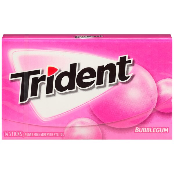 Trident Bubblegum Sugar Free Gum, 14 ct