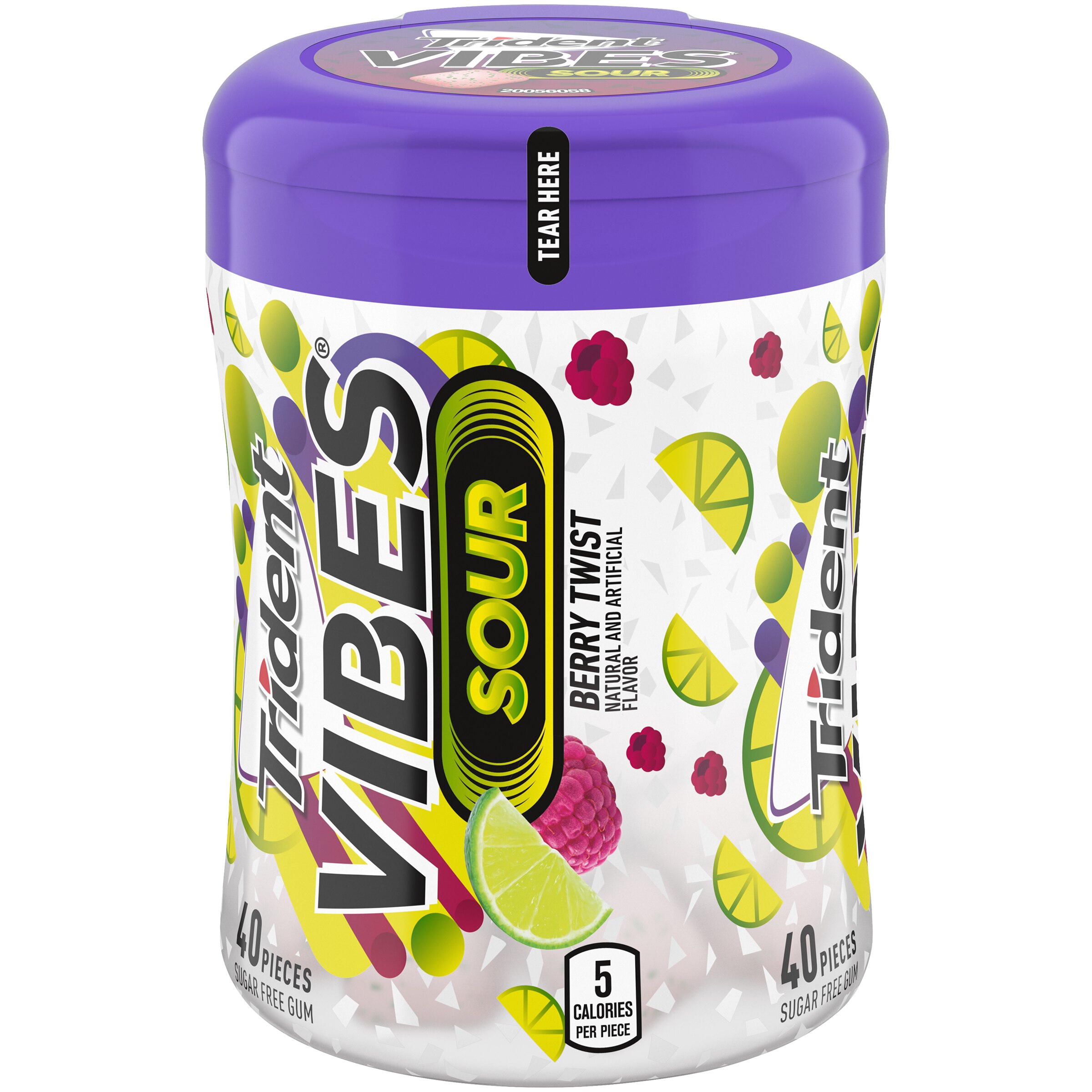 Trident Vibes Sugar Free Gum, 40 ct