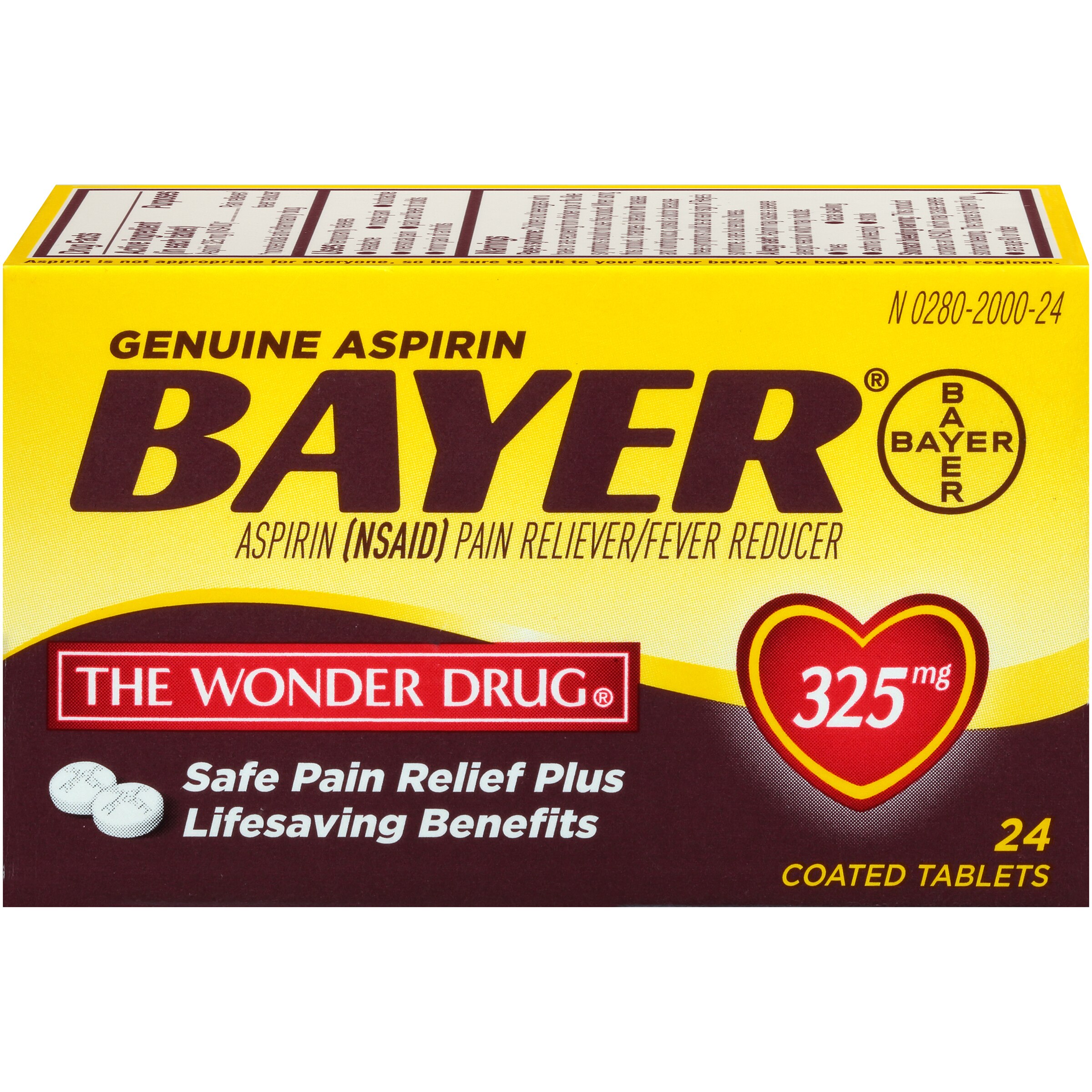 Bayer Genuine Aspirin 325 MG Coated Tablets