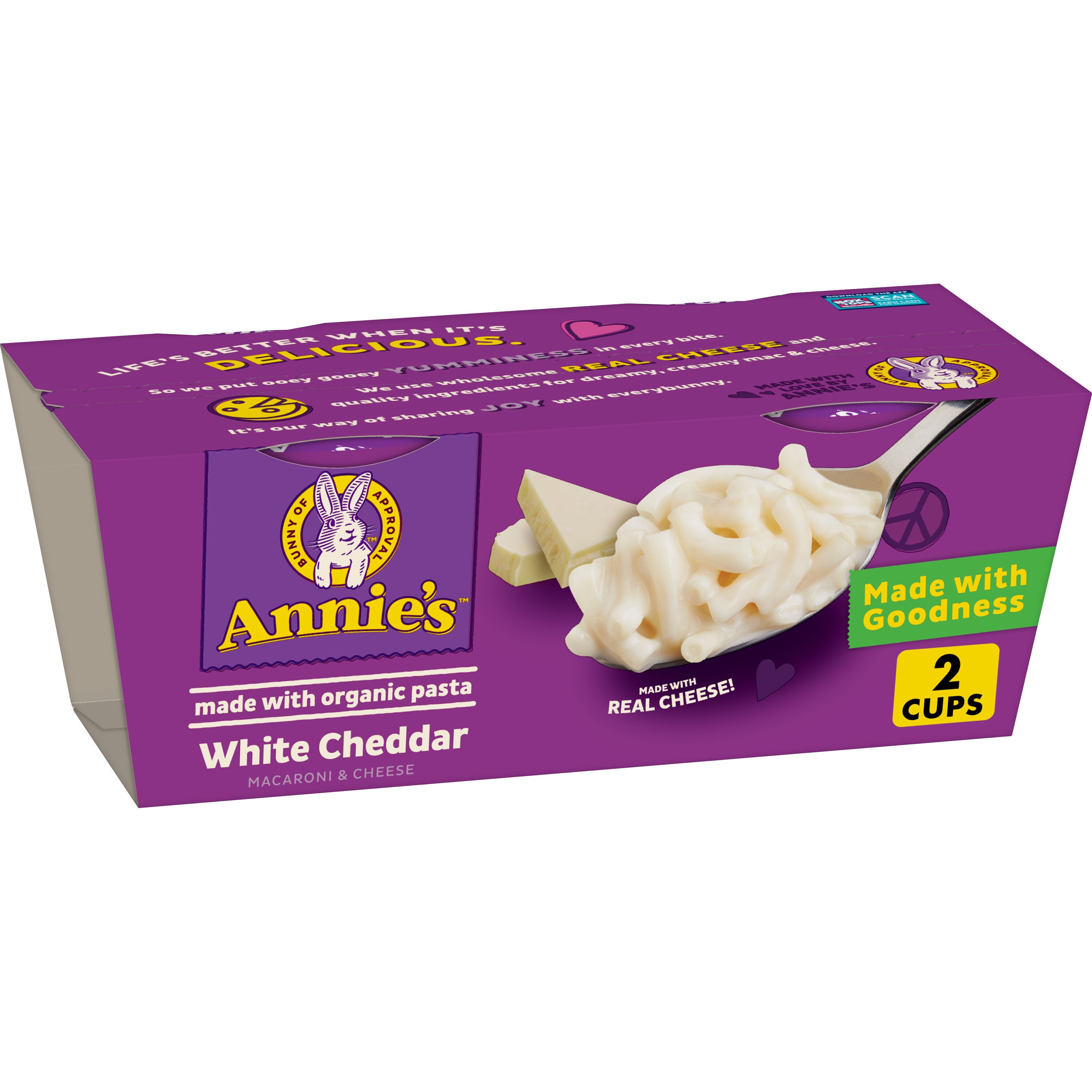 Annie's White Cheddar Mac & Cheese, 2 ct