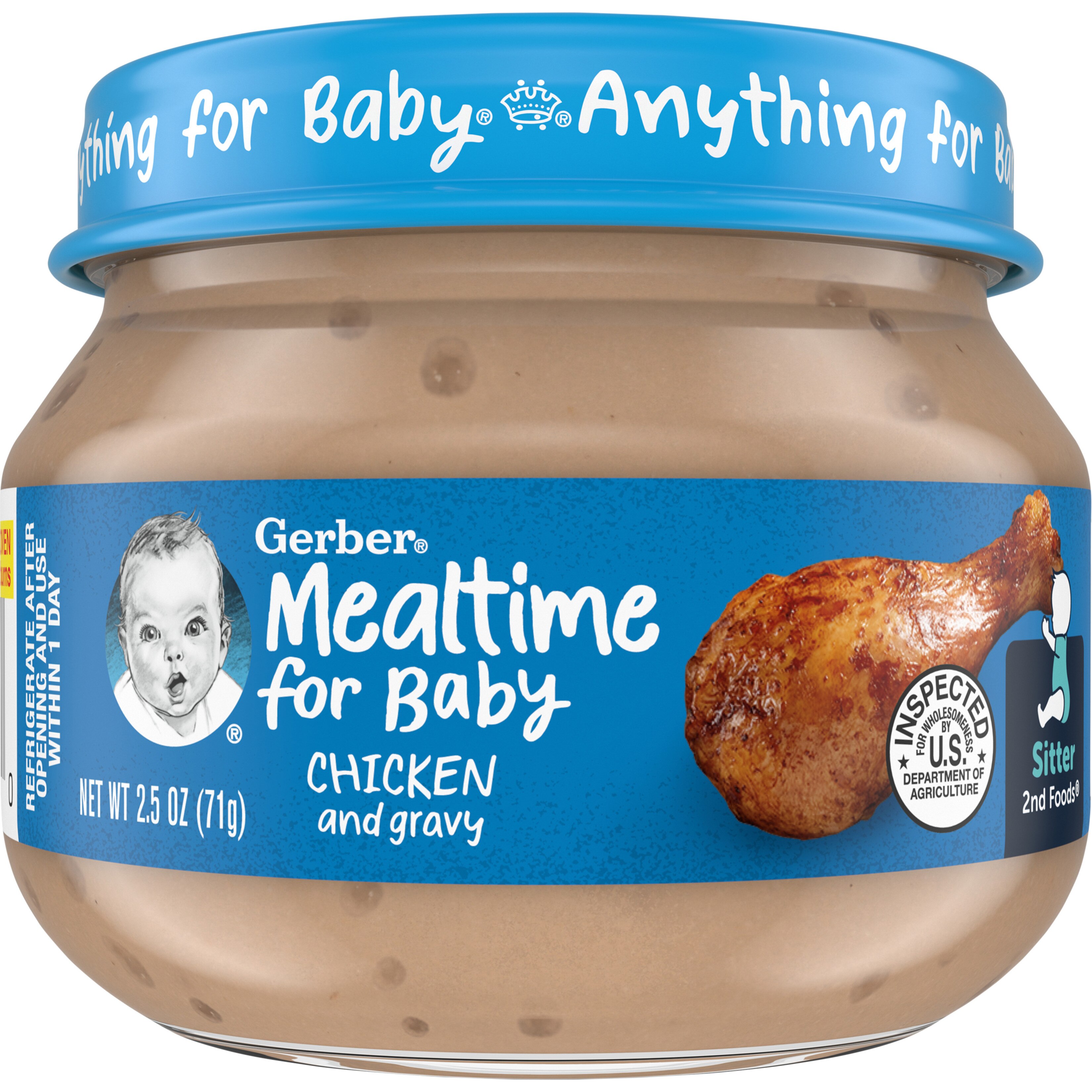 Gerber Chicken & Gravy Baby Food, 2.5 OZ