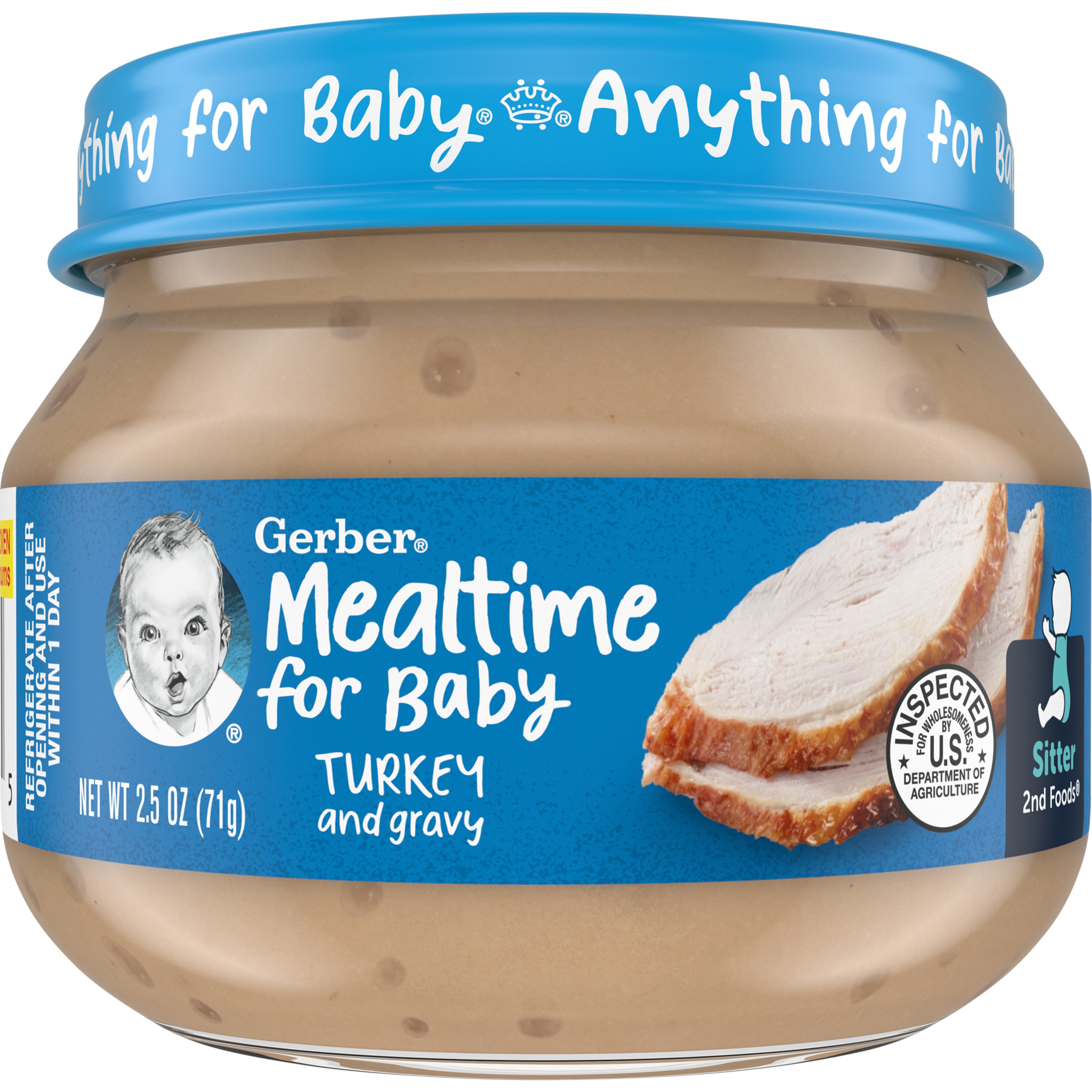 Gerber 2nd Foods, Turkey and Gravy, 2.5 OZ