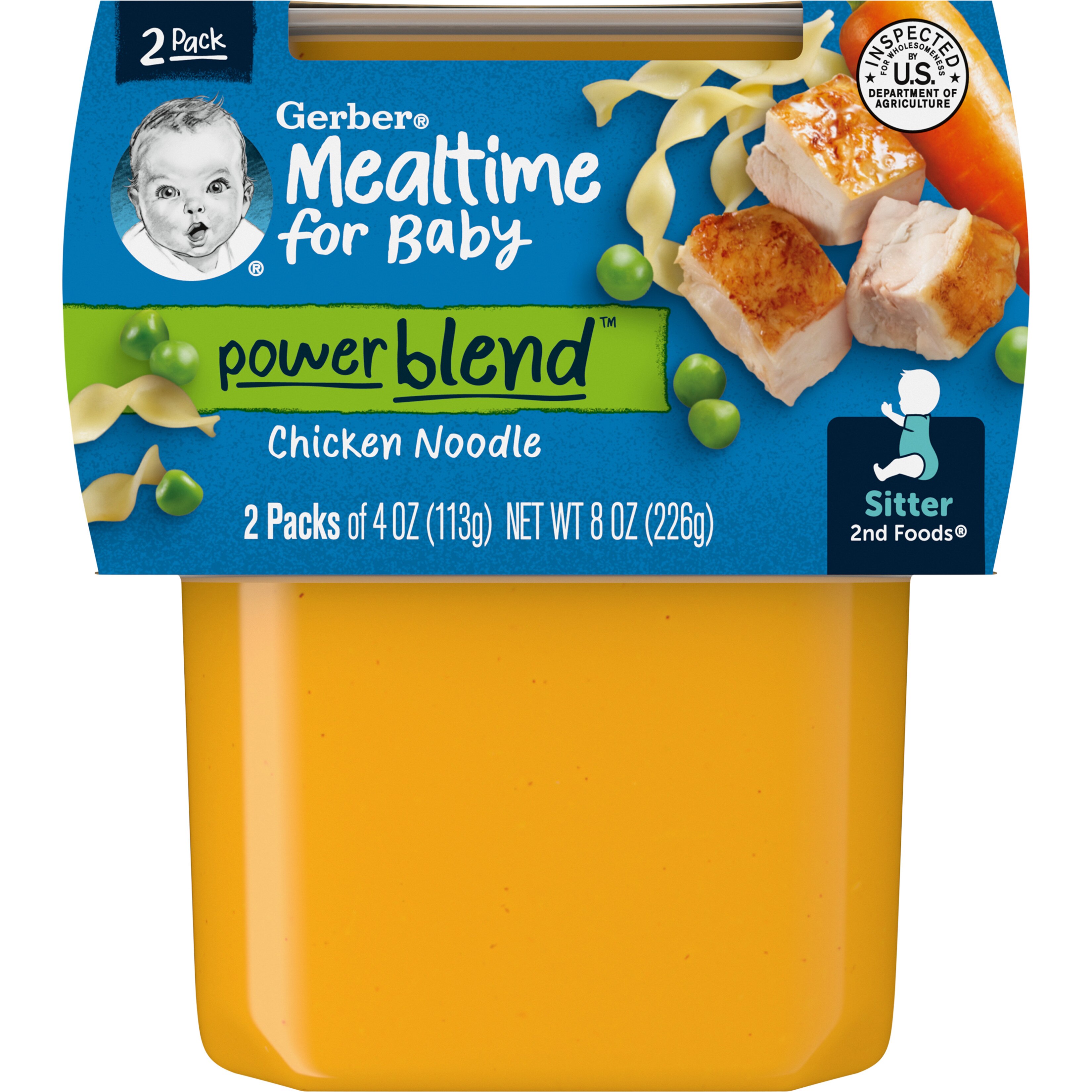 Gerber powerblend 2nd Foods Baby Foods, Chicken Noodle, 4 OZ