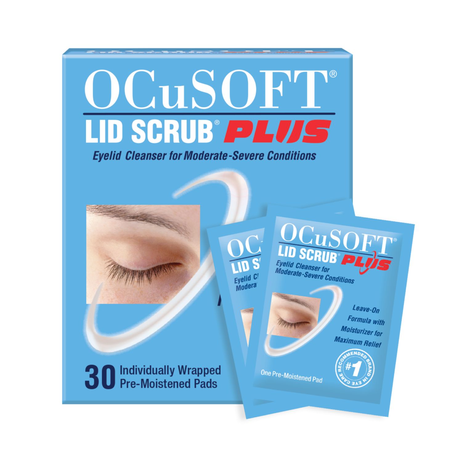 OCuSOFT Plus Lid Scrub Eyelid Cleanser, 30CT