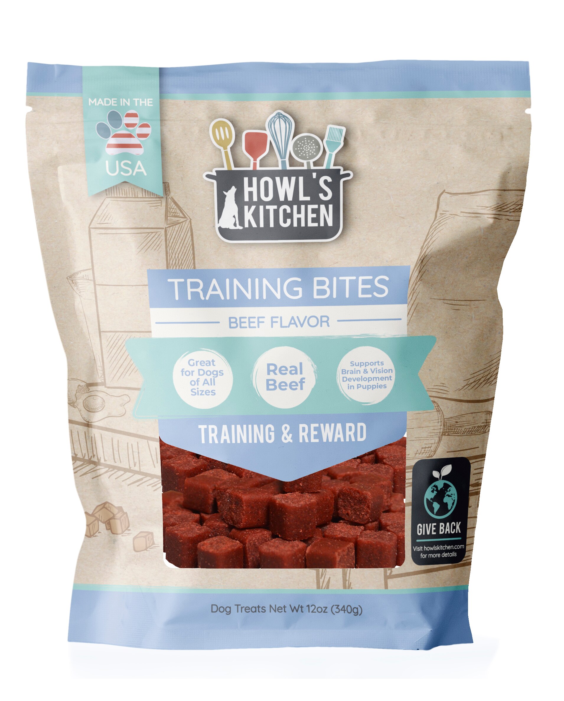 Howl's Kitchen Beefy Training Bites, 12oz
