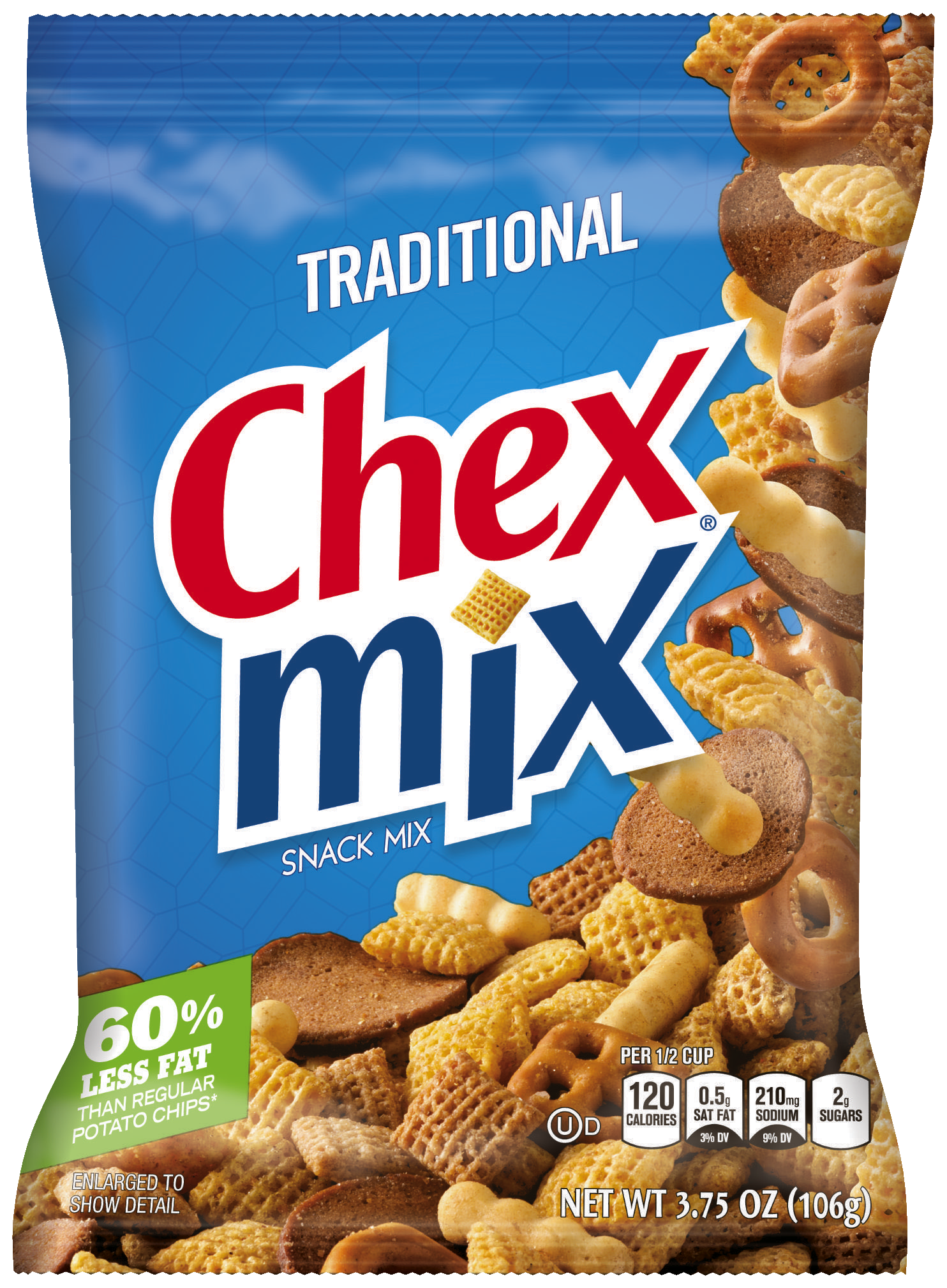 Chex Mix Traditional Snack Mix, 3.75 oz