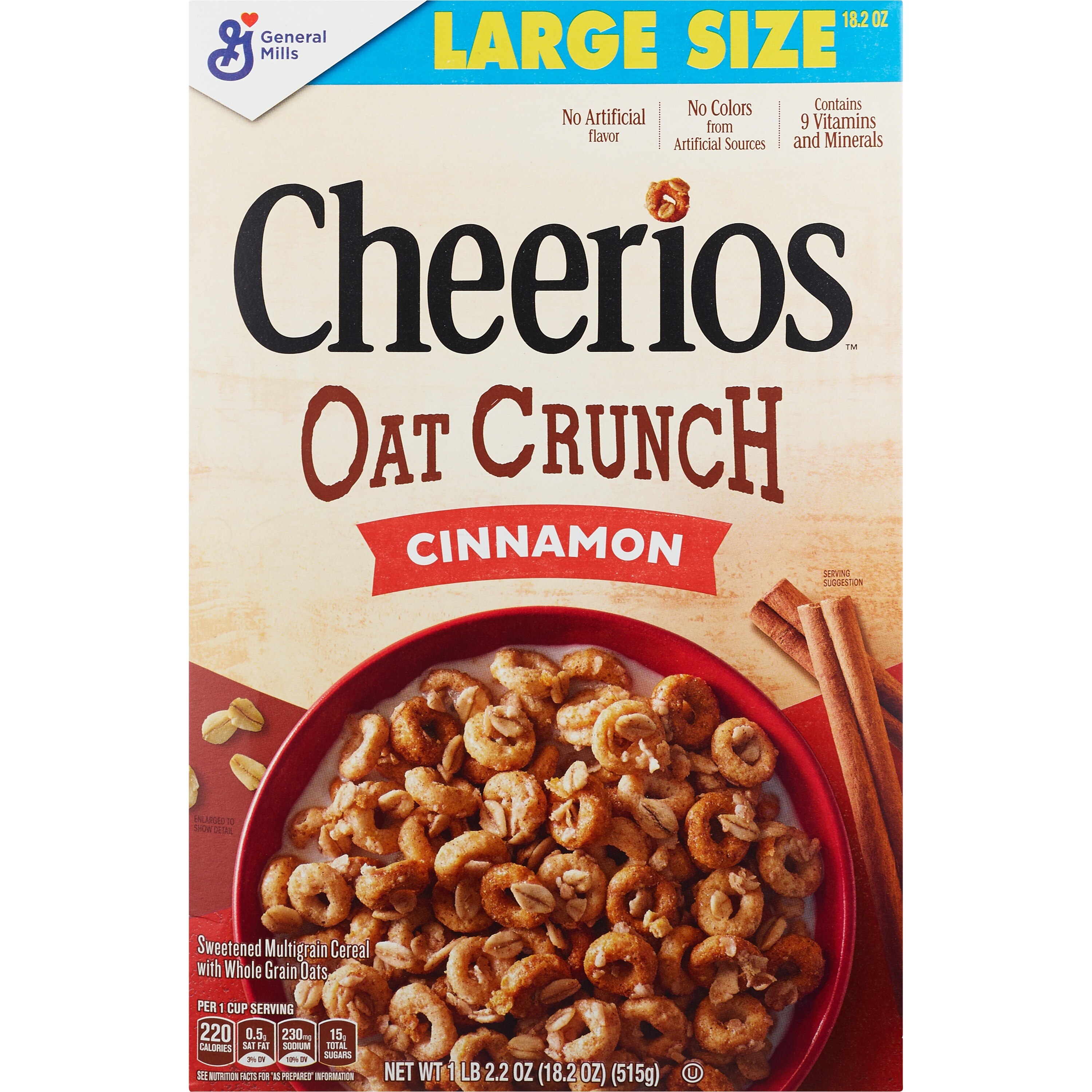 Cheerios Cinnamon Oat Crunch Cereal, 15.2 OZ