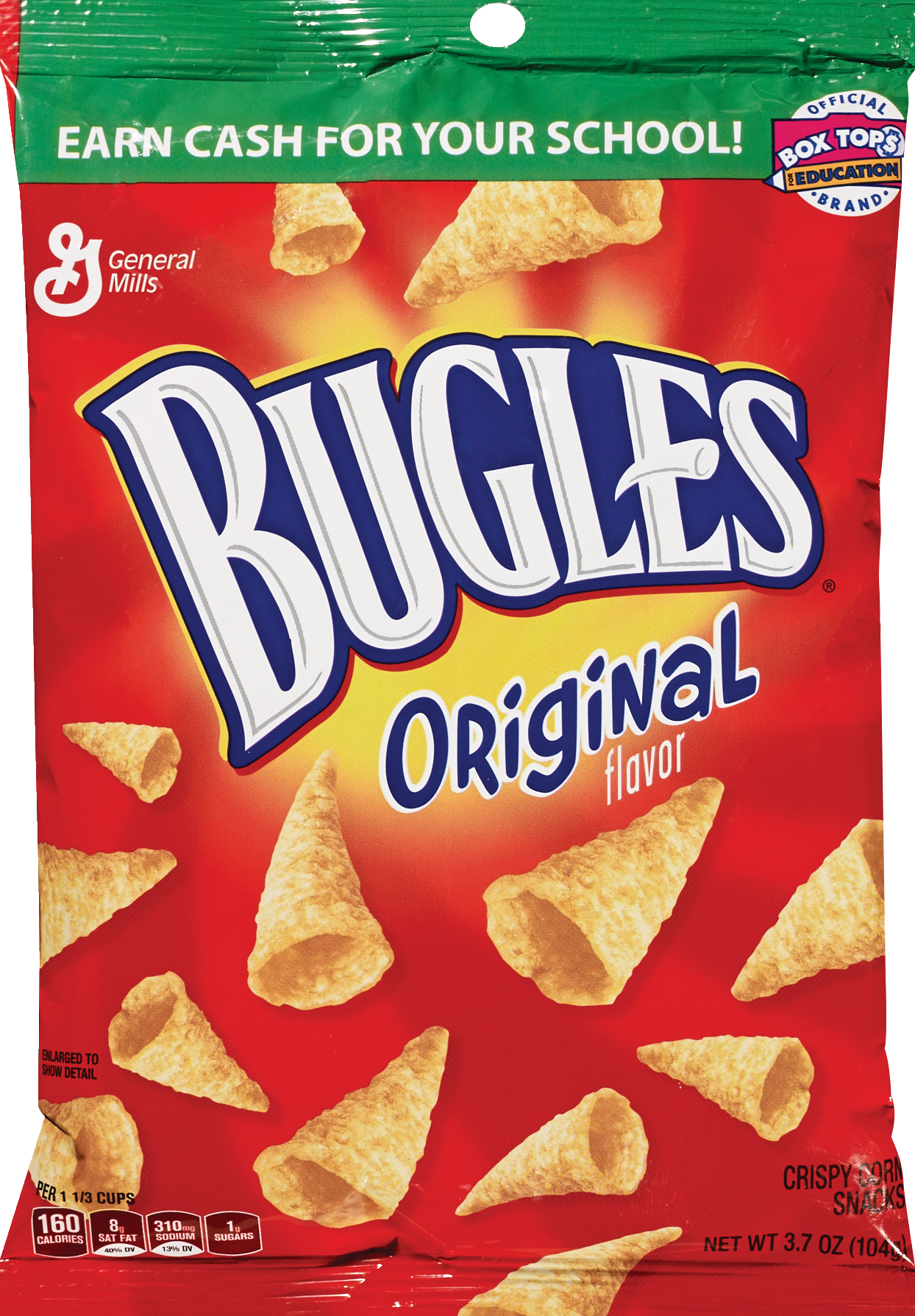 General Mills Bugles Original Flavor Crispy Corn Snacks, 3.7 oz