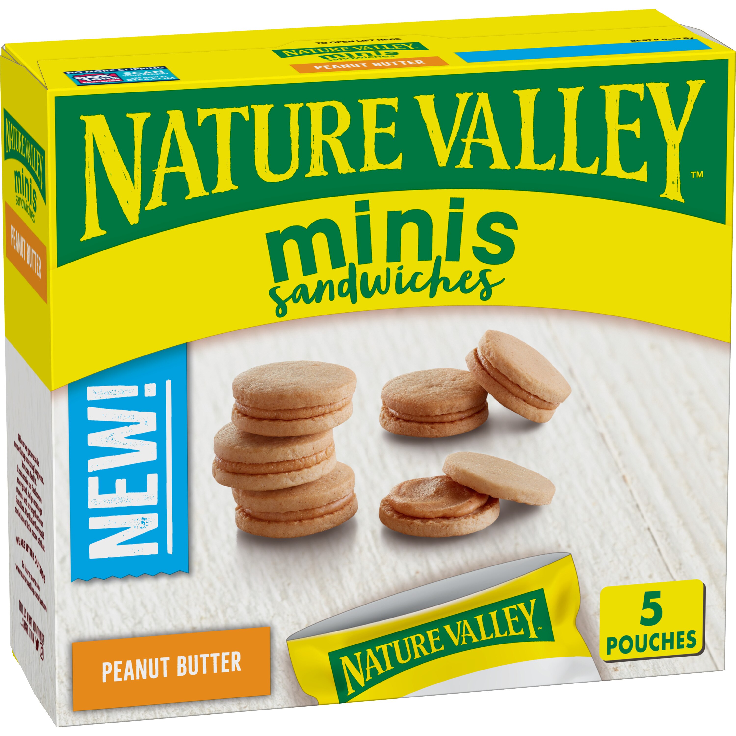 Nature Valley Minis Peanut Butter Sandwiches, 5 CT