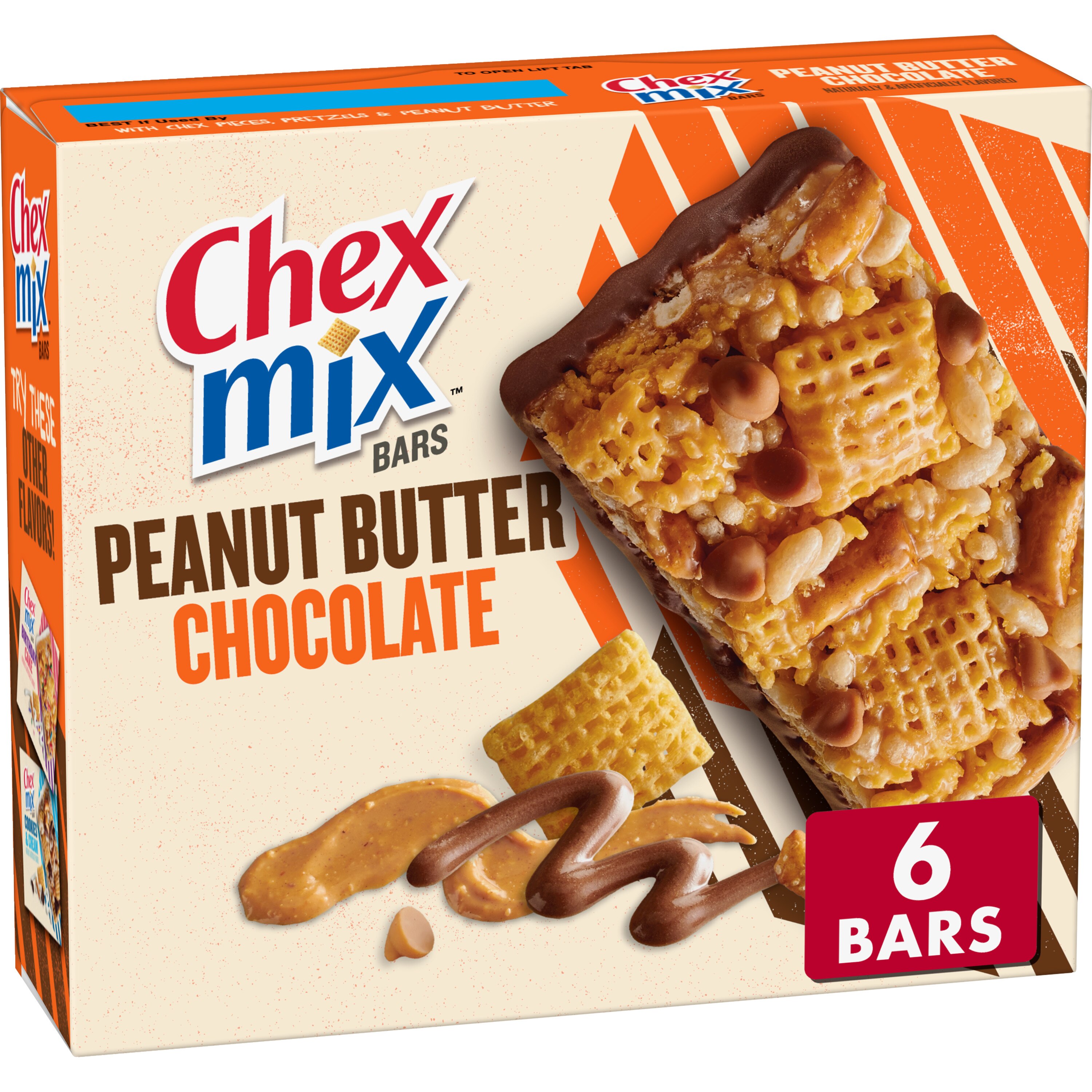 Chex Mix Peanut Butter Chocolate Bars, 6 ct