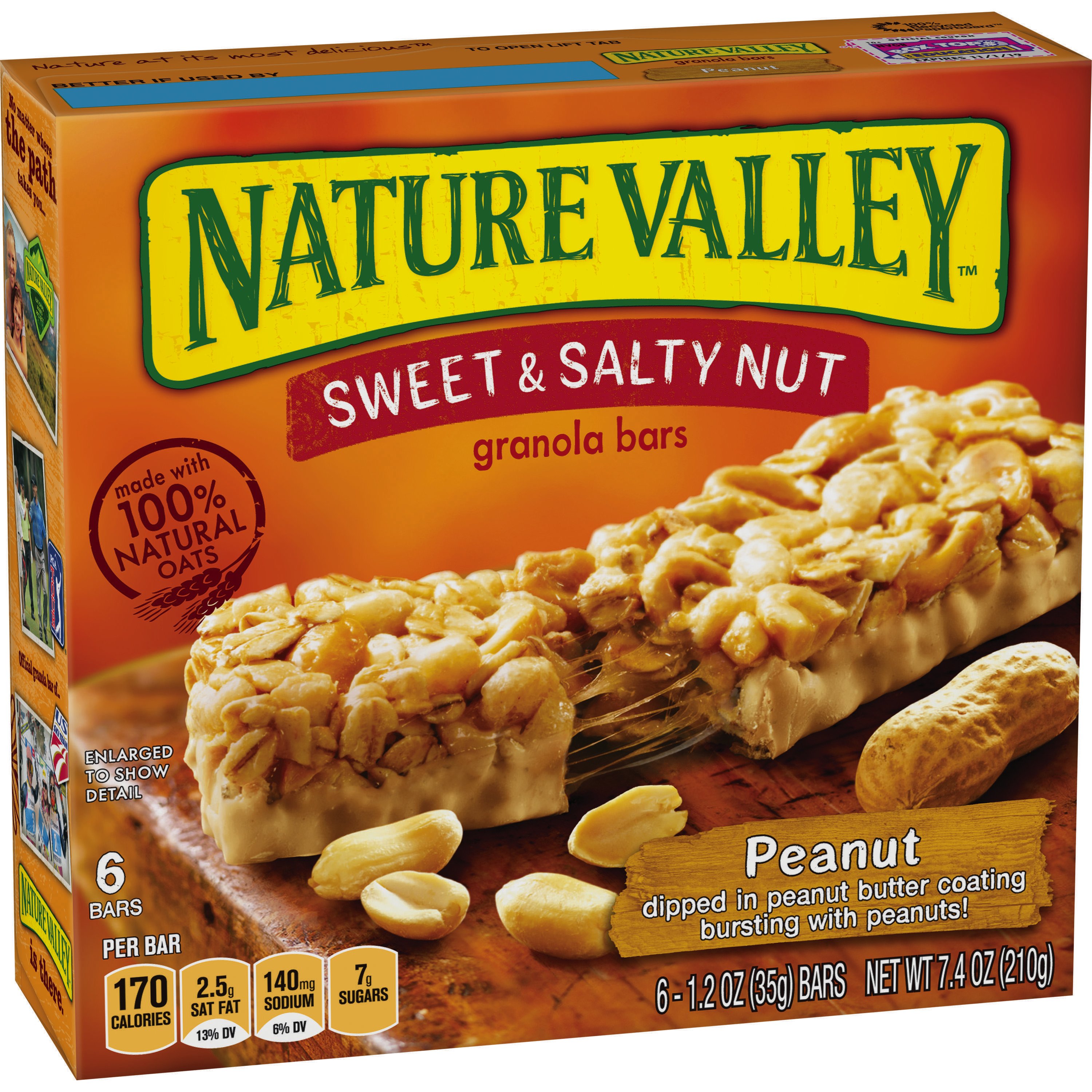 Nature Valley Sweet & Salty Peanut Granola Bars, 6 ct