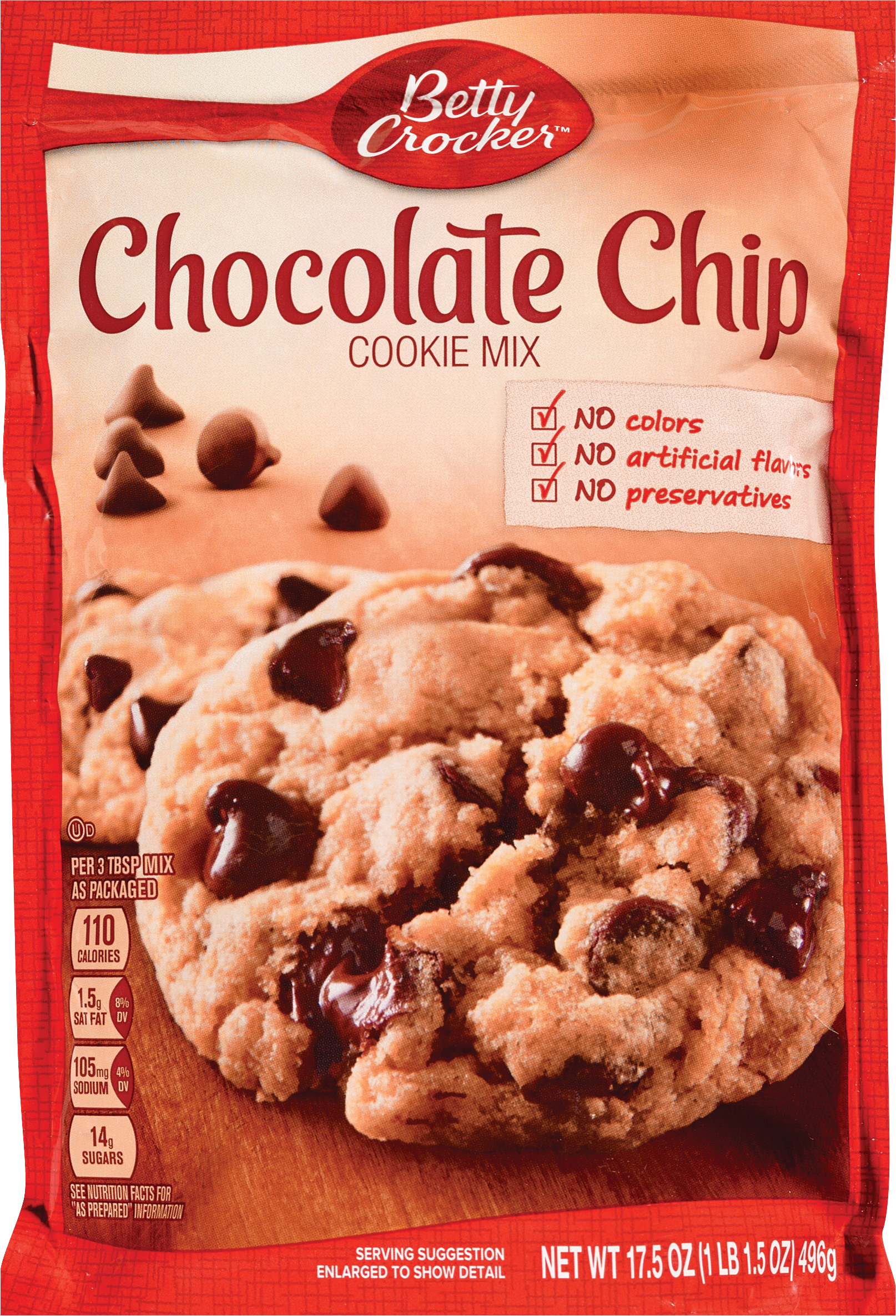 Betty Crocker Chocolate Chip Cookie Mix, 17.5 oz