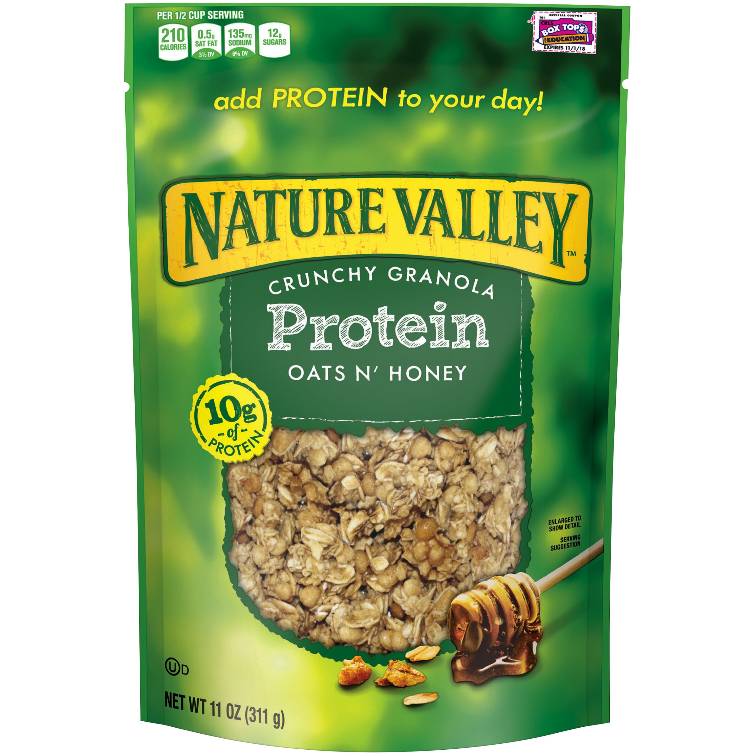 Nature Valley Crunchy Granola High Protein Oats & Honey, 11 OZ