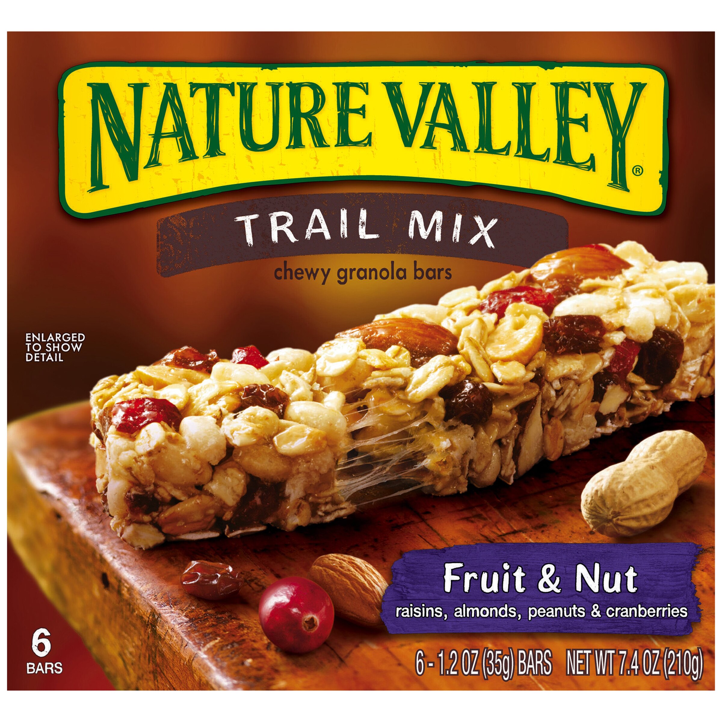 Nature Valley Trail Mix Bars, Fruit & Nut, 6 ct, 7.4 oz