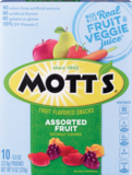 Mott's Fruit Flavored Snacks, Assorted Fruits, 10 ct, thumbnail image 1 of 3