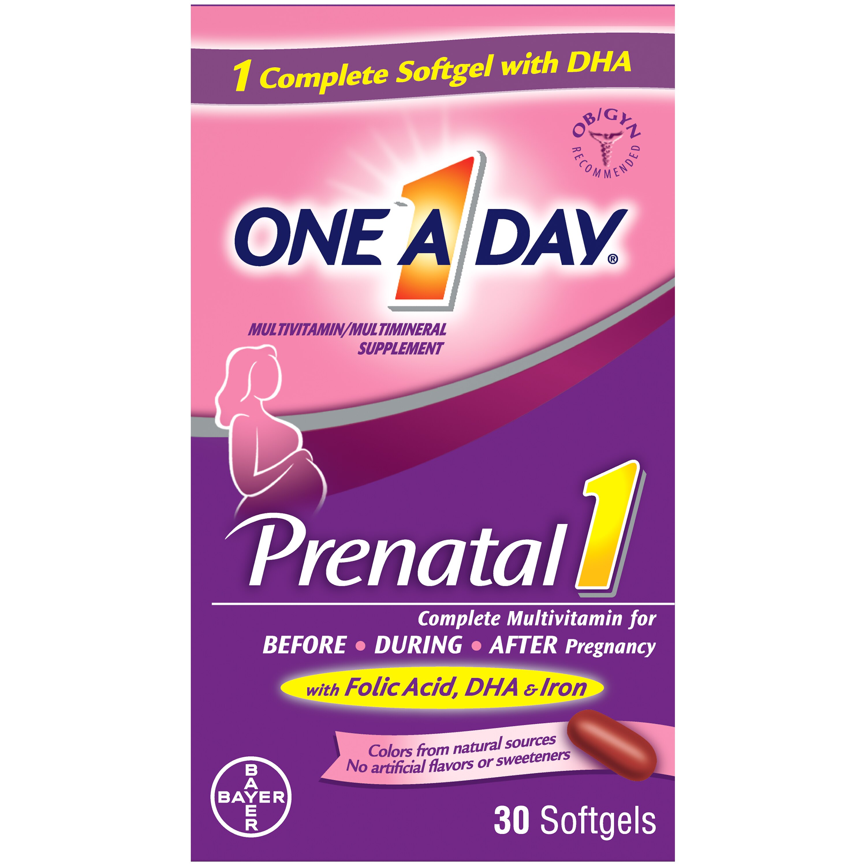 One A Day Prenatal 1 Multivitamin Soft-Gels - 30 CT