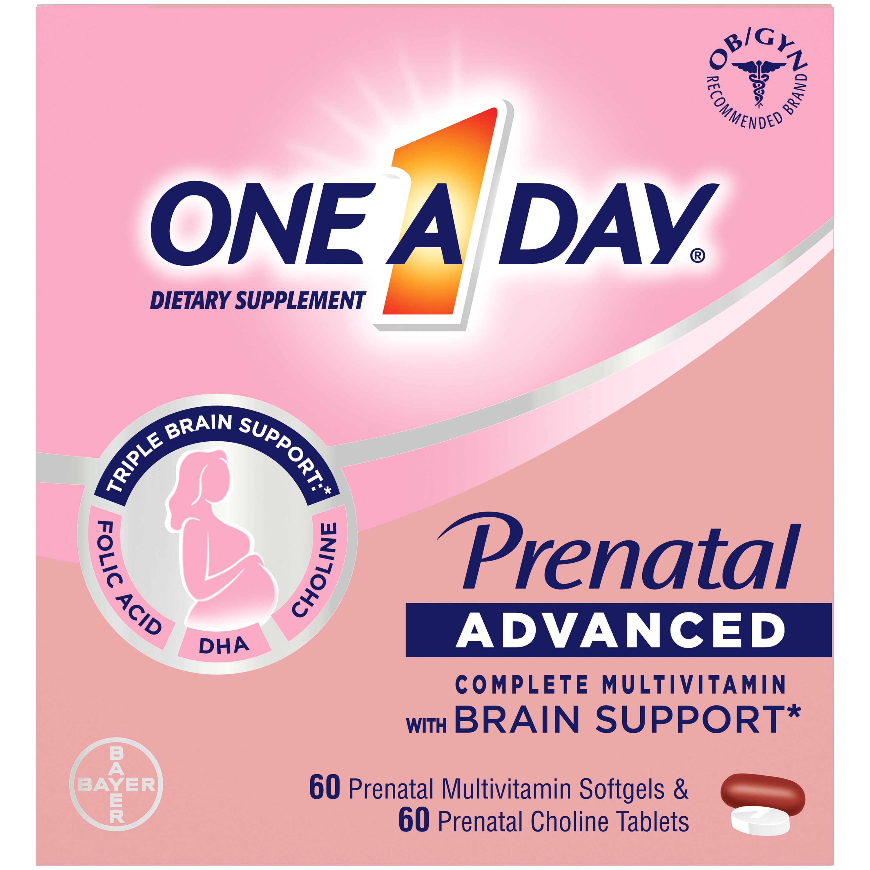 One A Day Prenatal Advanced Multivitamin Softgels & Tablets