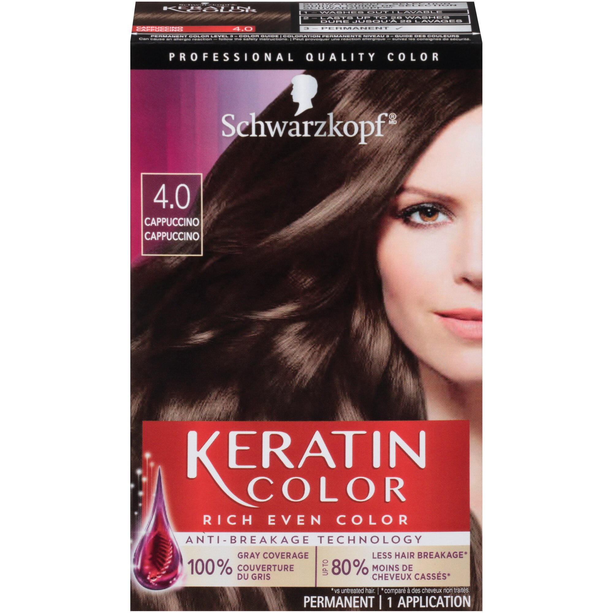 Schwarzkopf Keratin Color Permanent Hair Color Cream