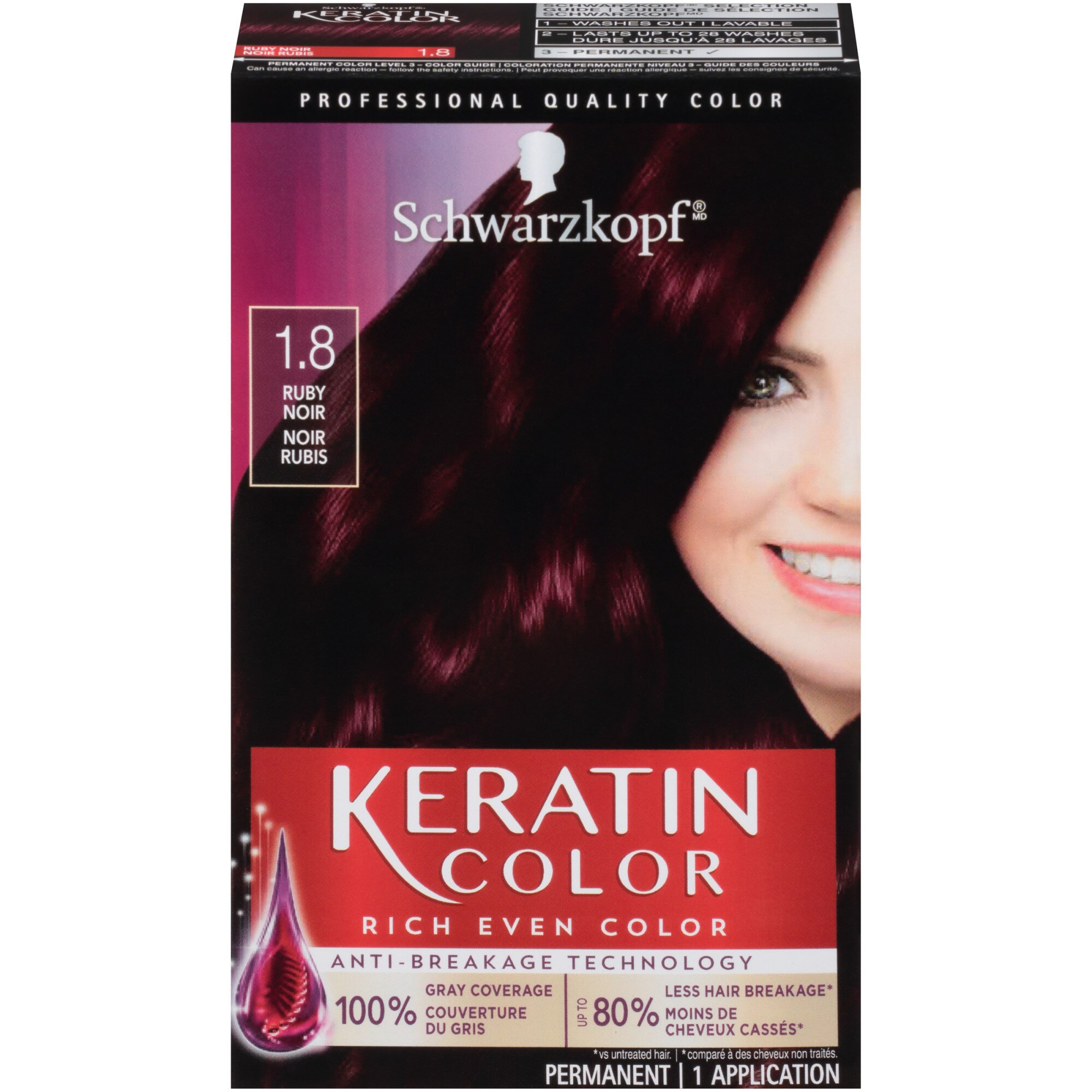 Schwarzkopf Keratin Color Permanent Hair Color Cream