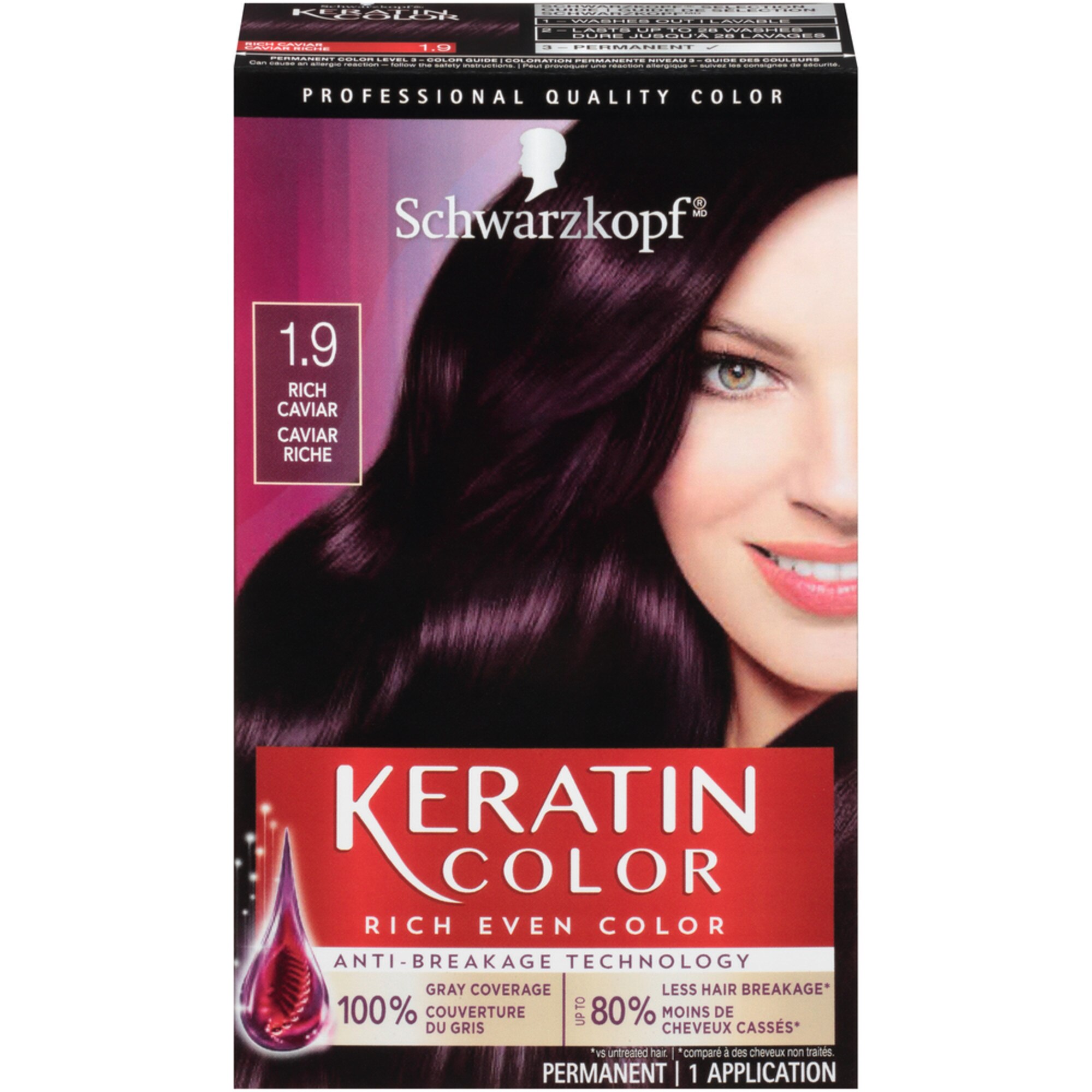 Schwarzkopf Keratin Color Permanent Hair Color Cream