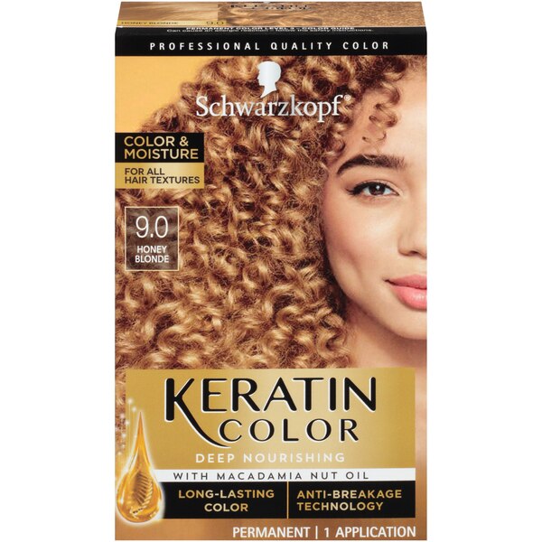 Schwarzkopf Keratin Color, Color & Moisture Permanent Hair Color Cream, 12 OZ