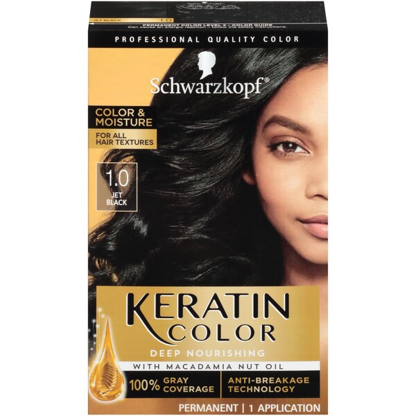 Schwarzkopf Keratin Color, Color & Moisture Permanent Hair Color Cream, 12 OZ