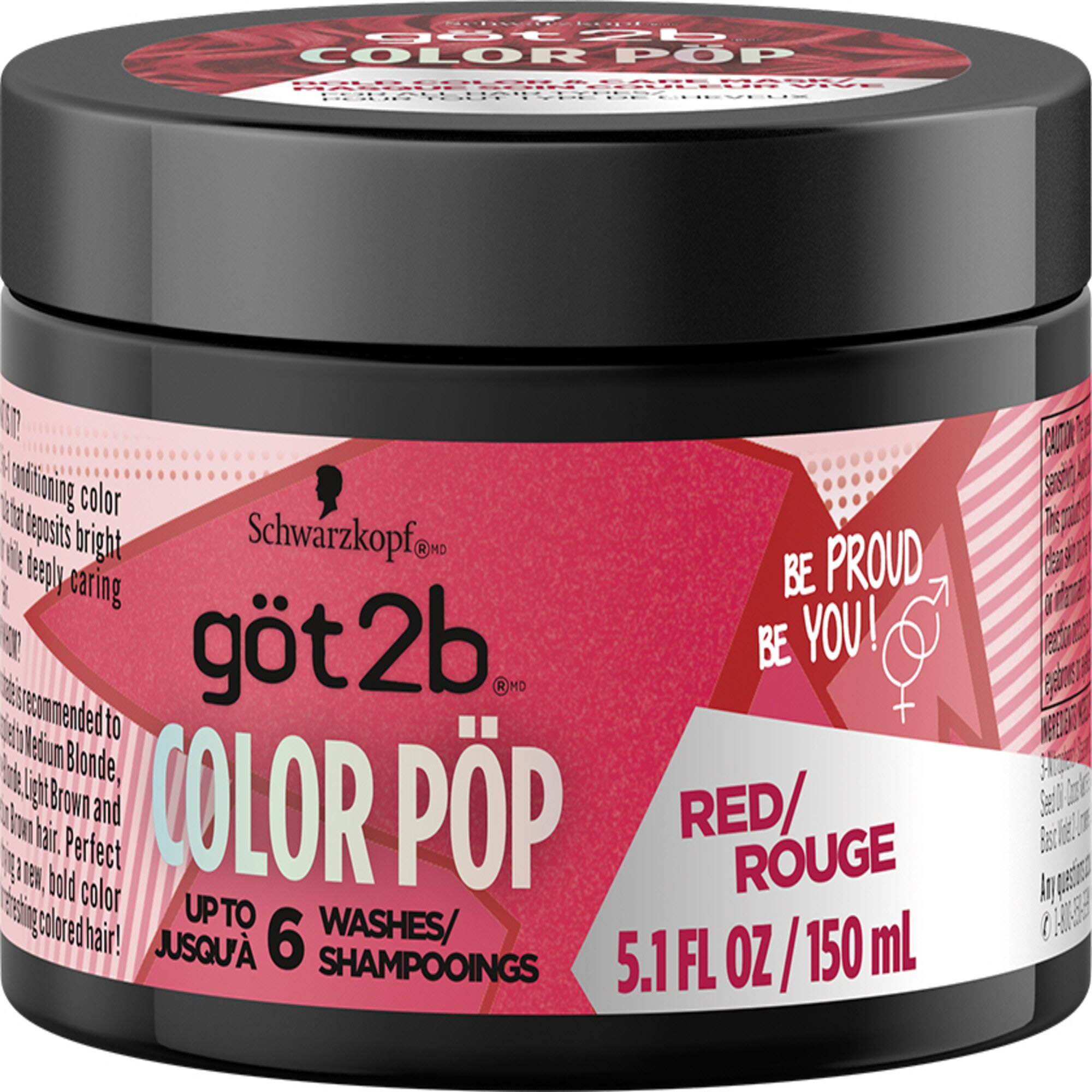 Got2b Color Pop Semi-Permanent Hair Color Mask, 5.1 OZ