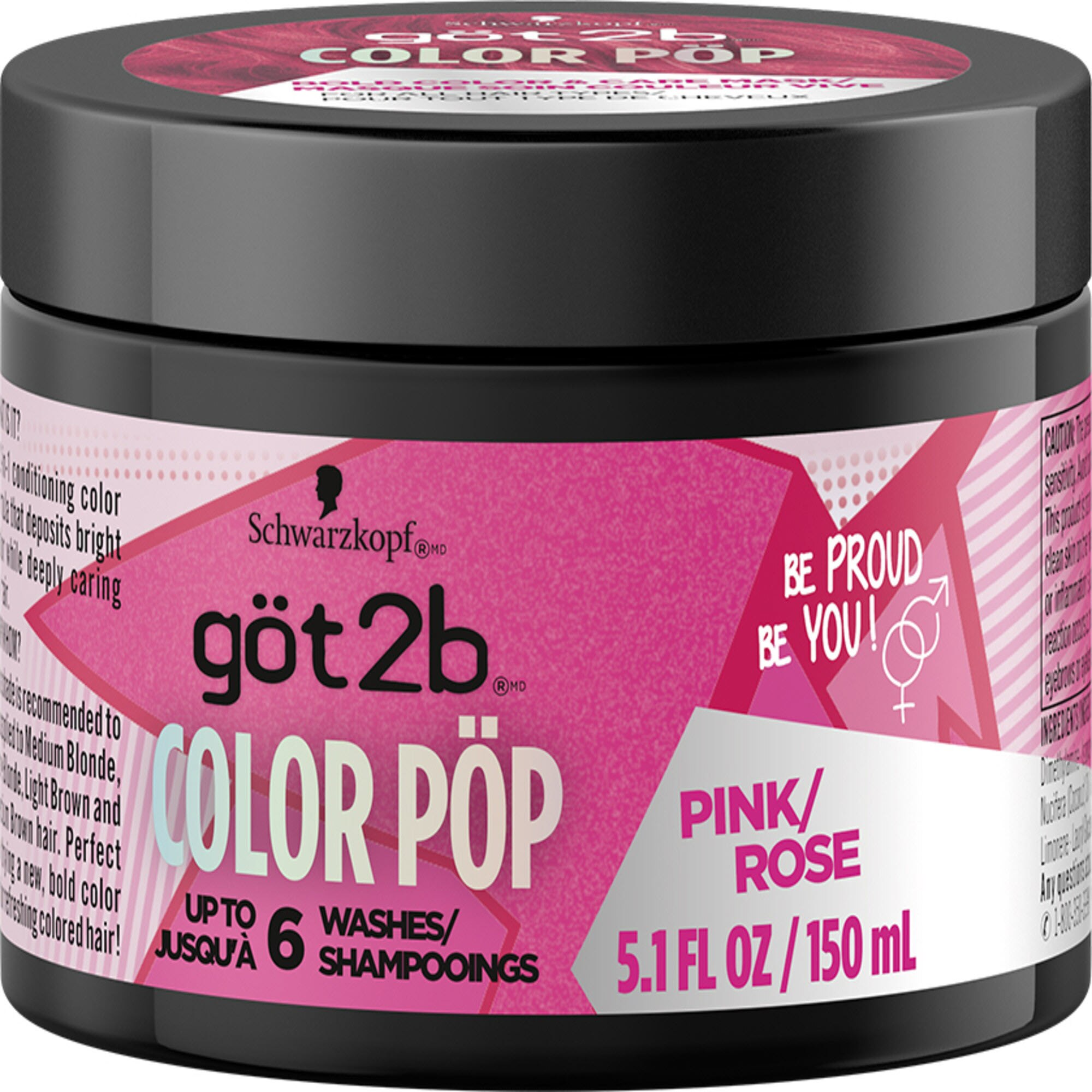 Got2b Color Pop Semi-Permanent Hair Color Mask, 5.1 OZ