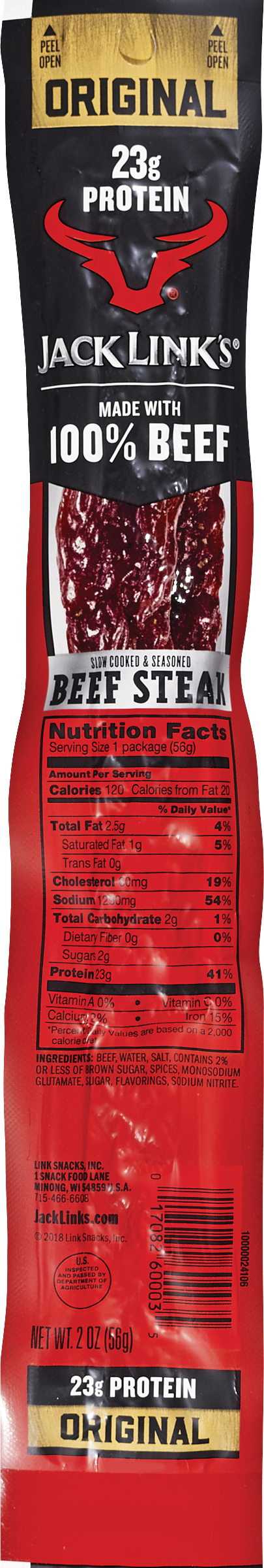 Jack Link's Beef Steak, Original, 2 oz