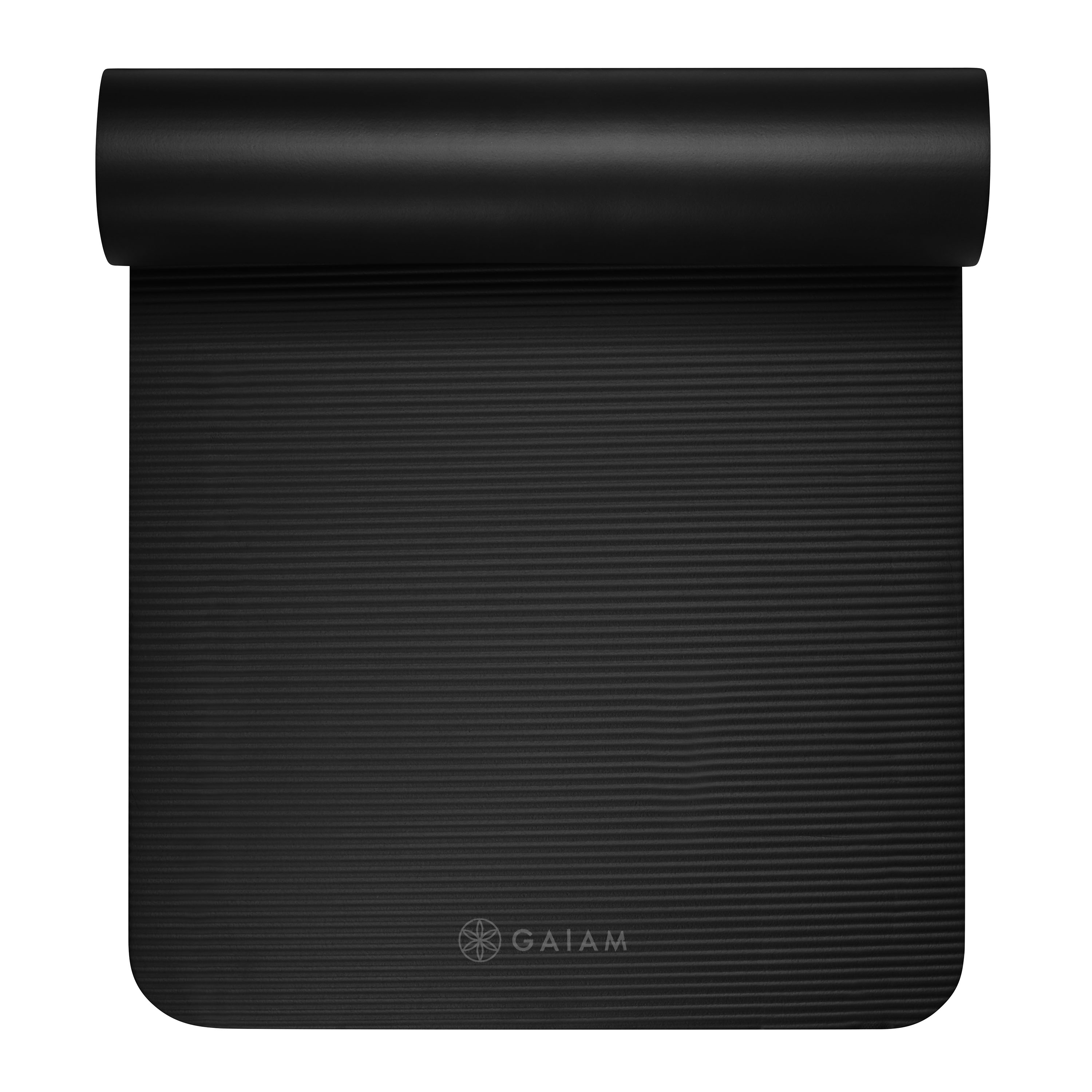 Gaiam 10mm Fitness Mat, Black