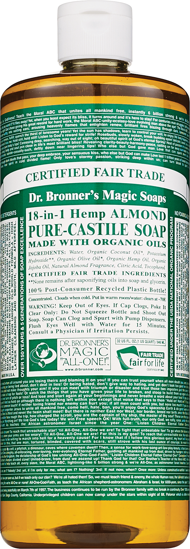 Dr. Bronner's Magic Soaps Almond Pure-Castile Liquid Soap