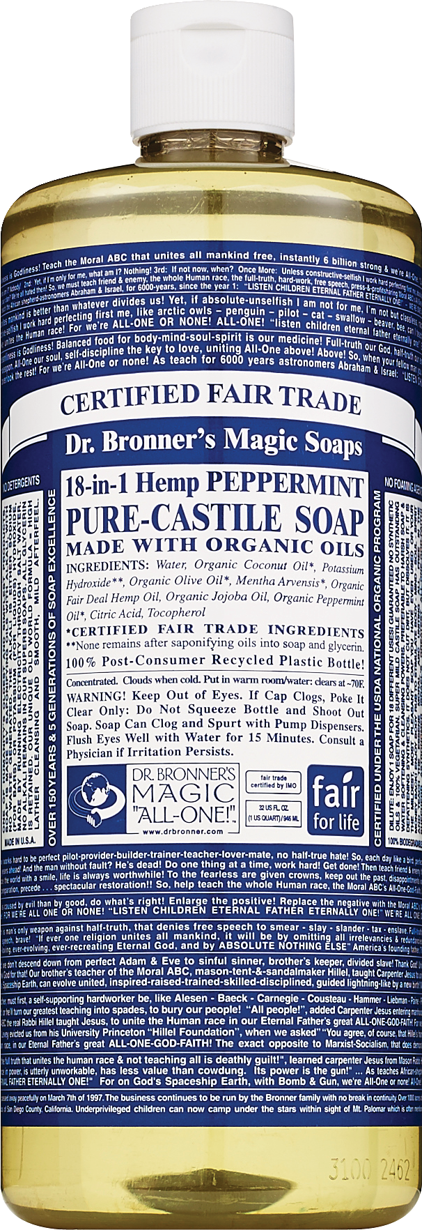 Dr. Bronner's Magic Soaps Peppermint Pure-Castile Liquid Soap