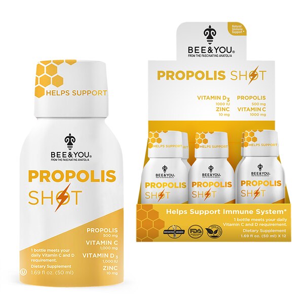 BEE&YOU Propolis Shot, 1.69 Oz Bottles, 12 CT