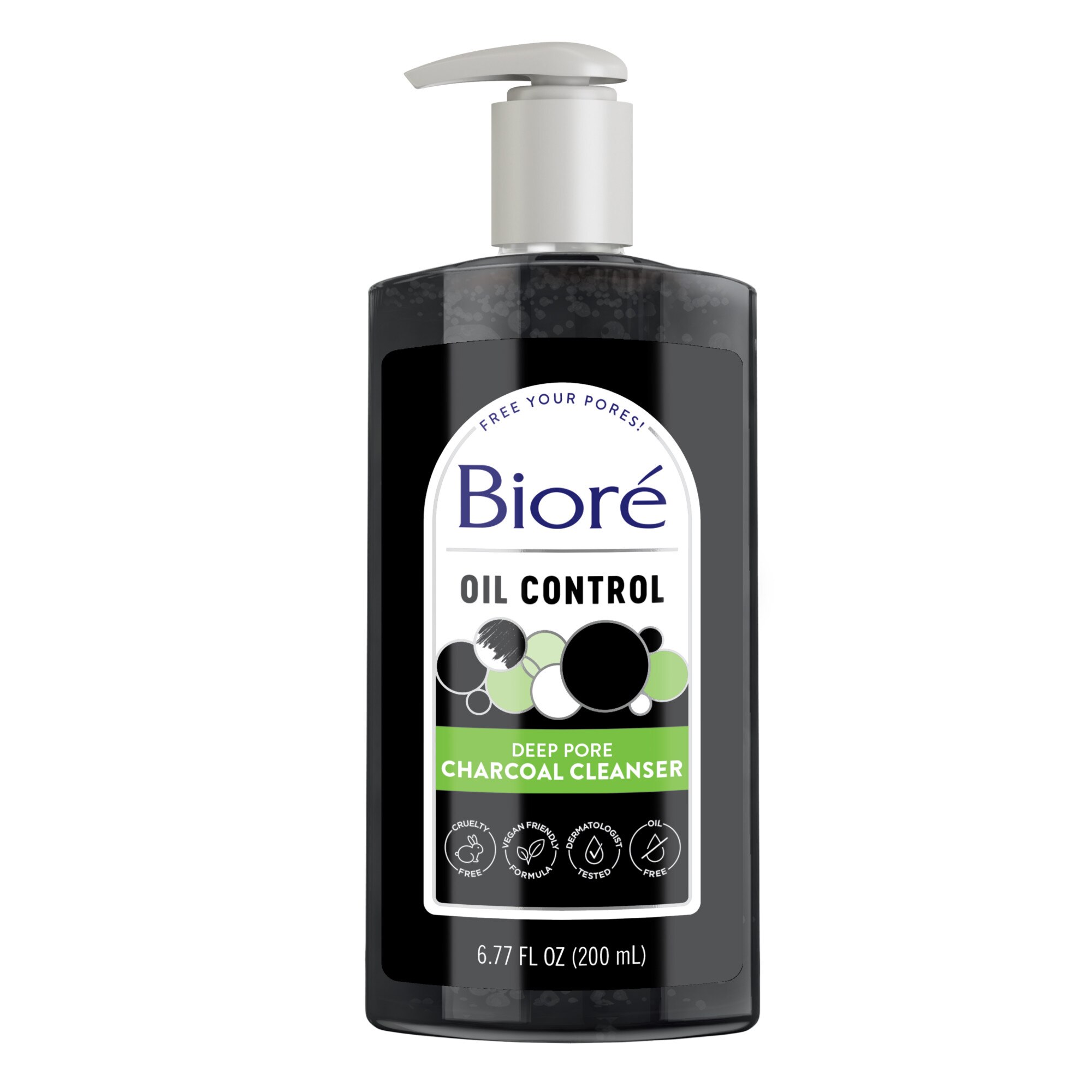 Biore Deep Pore Charcoal Cleanser, 6.77 OZ