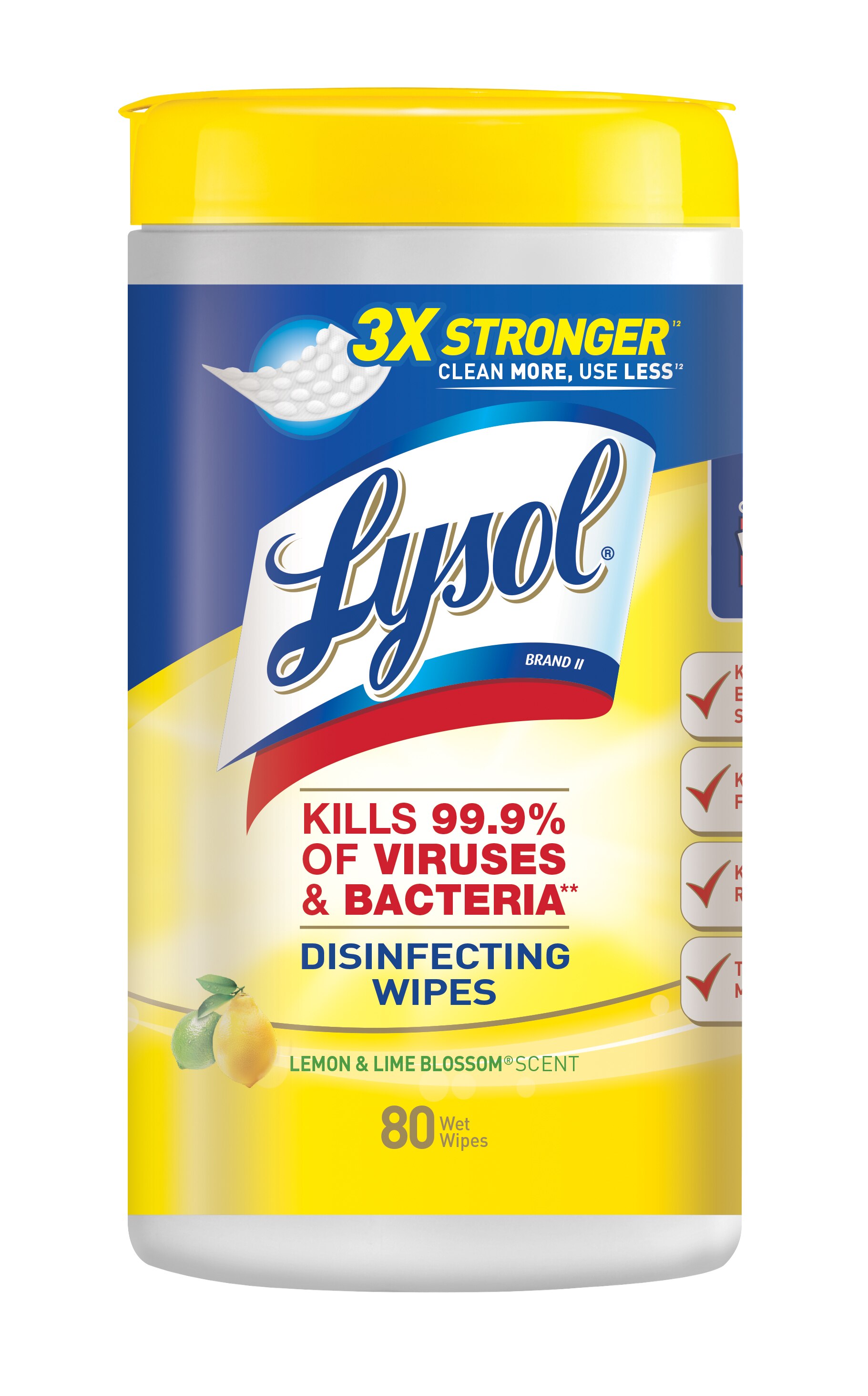 Lysol Disinfecting, Wipes Lemon and Lime Blossom