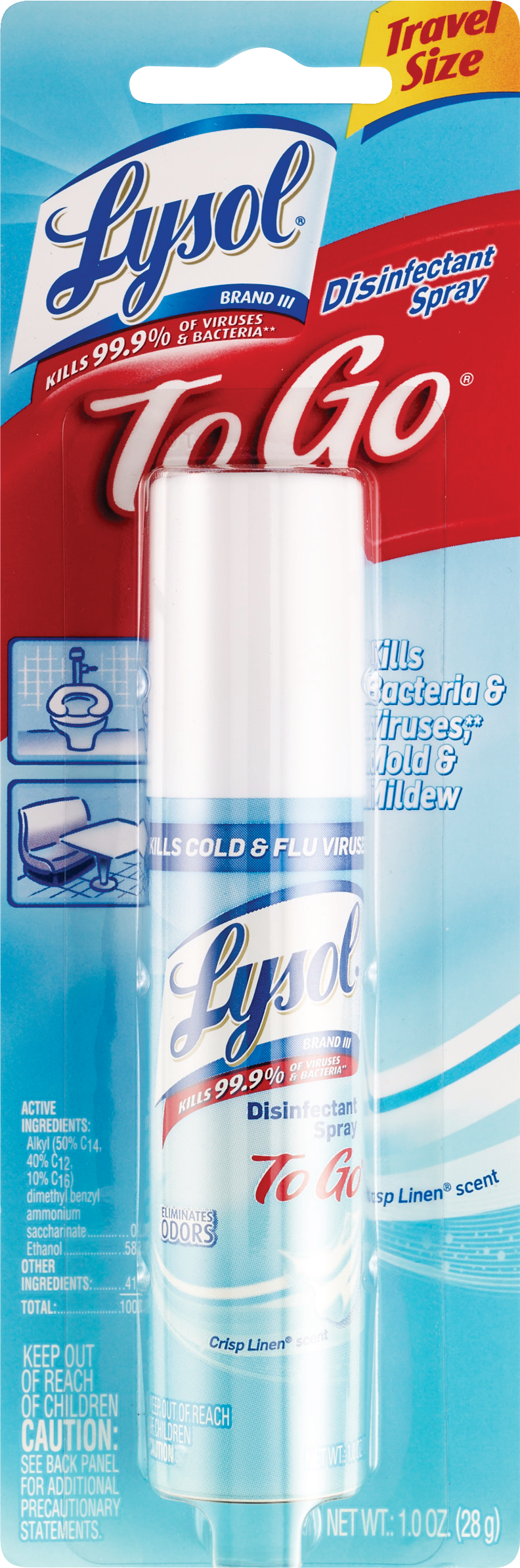 Lysol Brand IIITo Go Disinfectant Spray, 1OZ