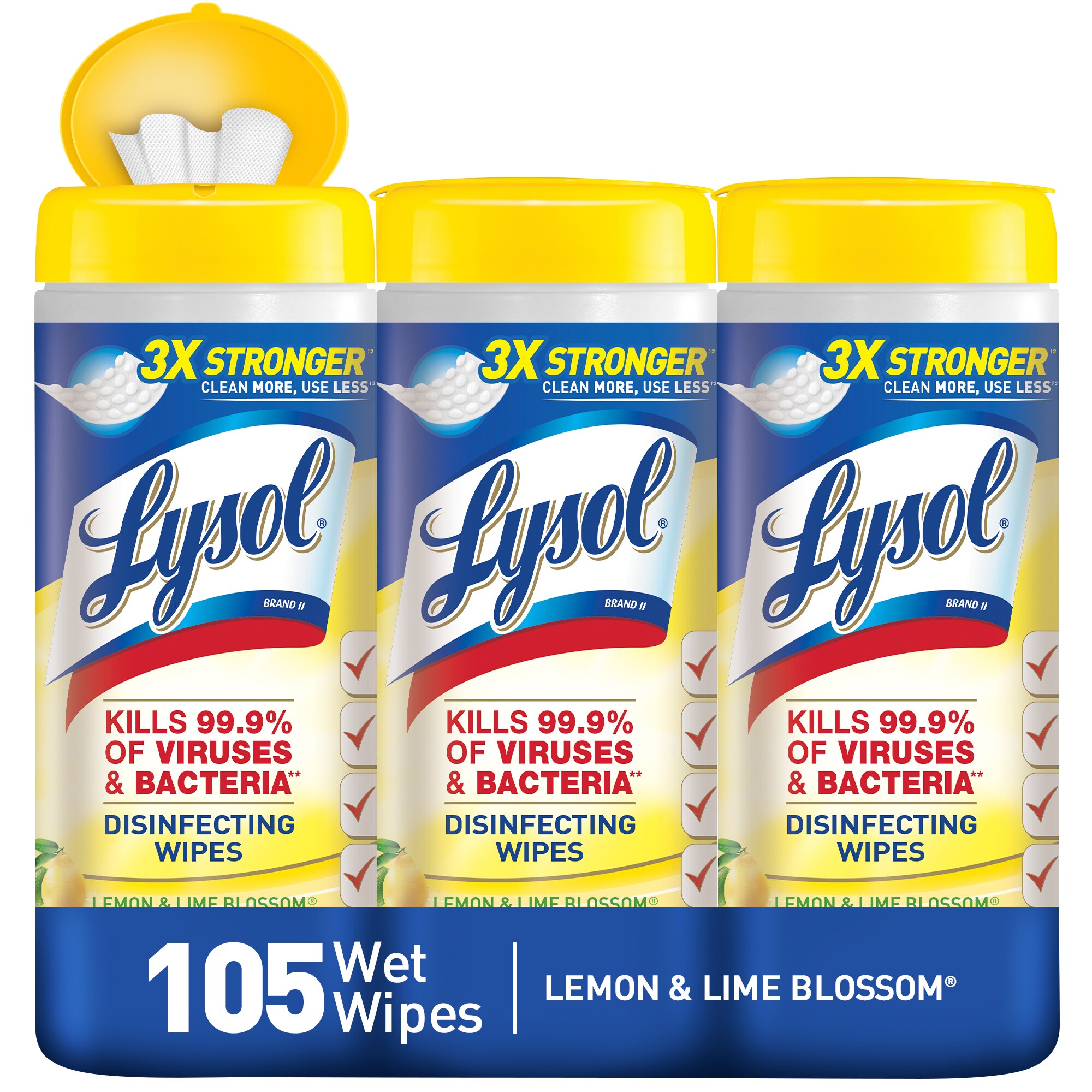 Lysol Disinfecting, Wipes Lemon and Lime Blossom