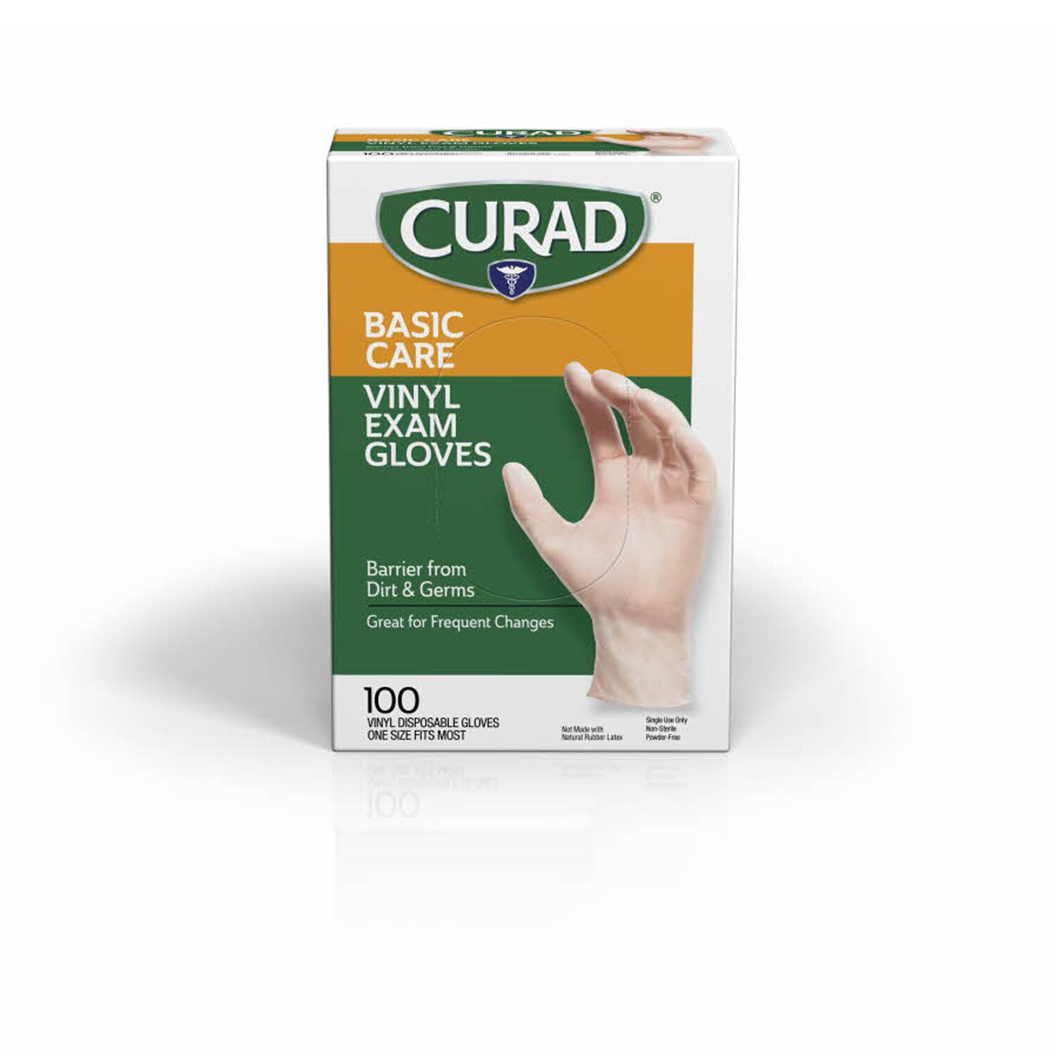 Curad Vinyl Gloves, 100 CT