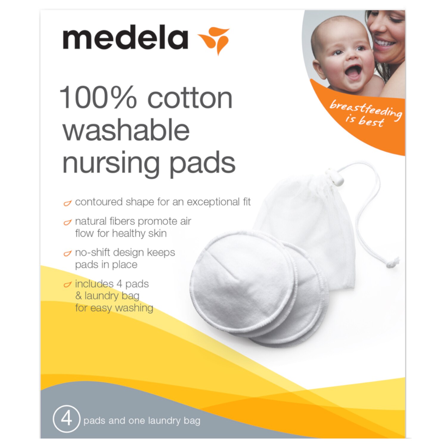 Medela 100% Cotton Washable Bra Pads