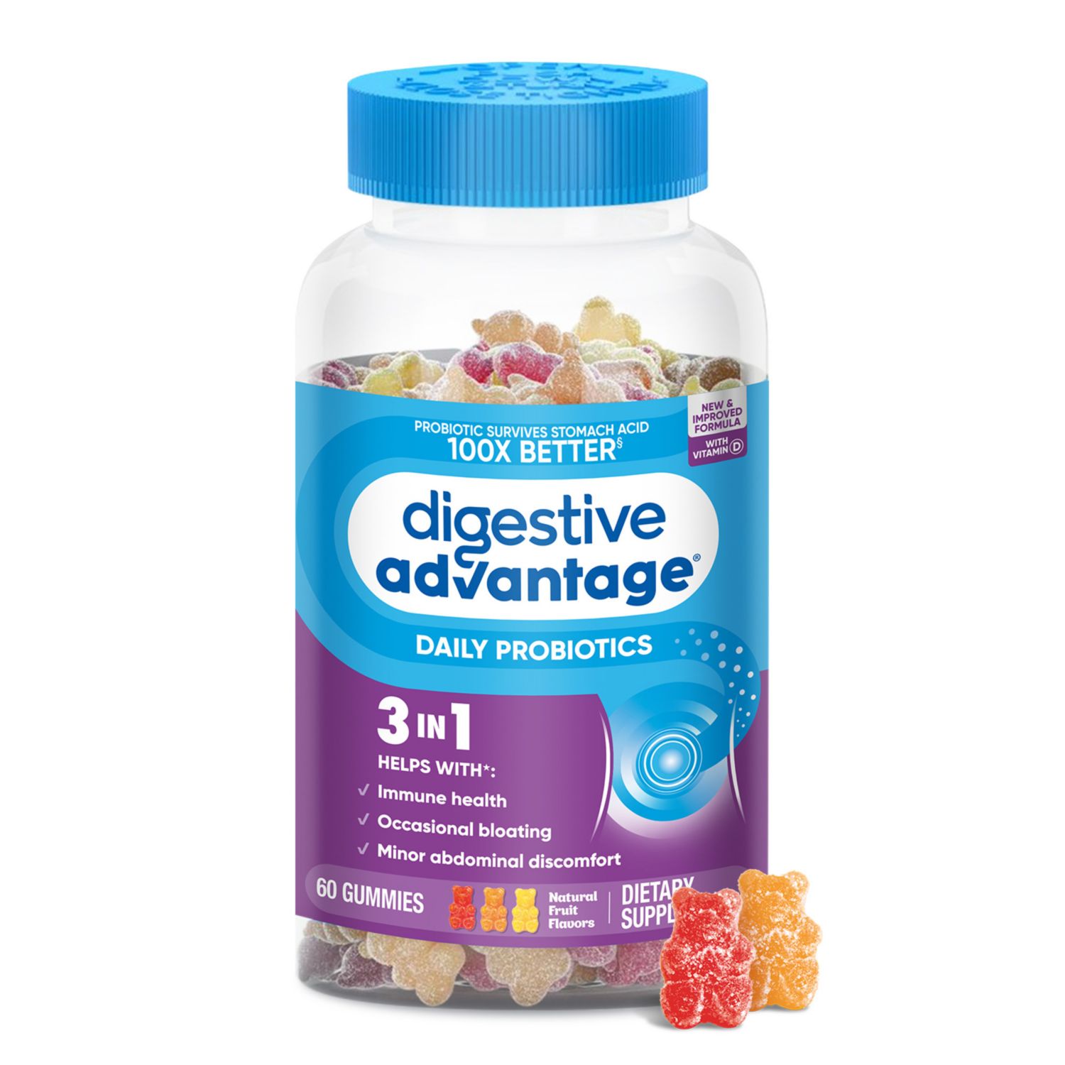 Digestive Advantage Daily Probiotic Gummies, 60CT